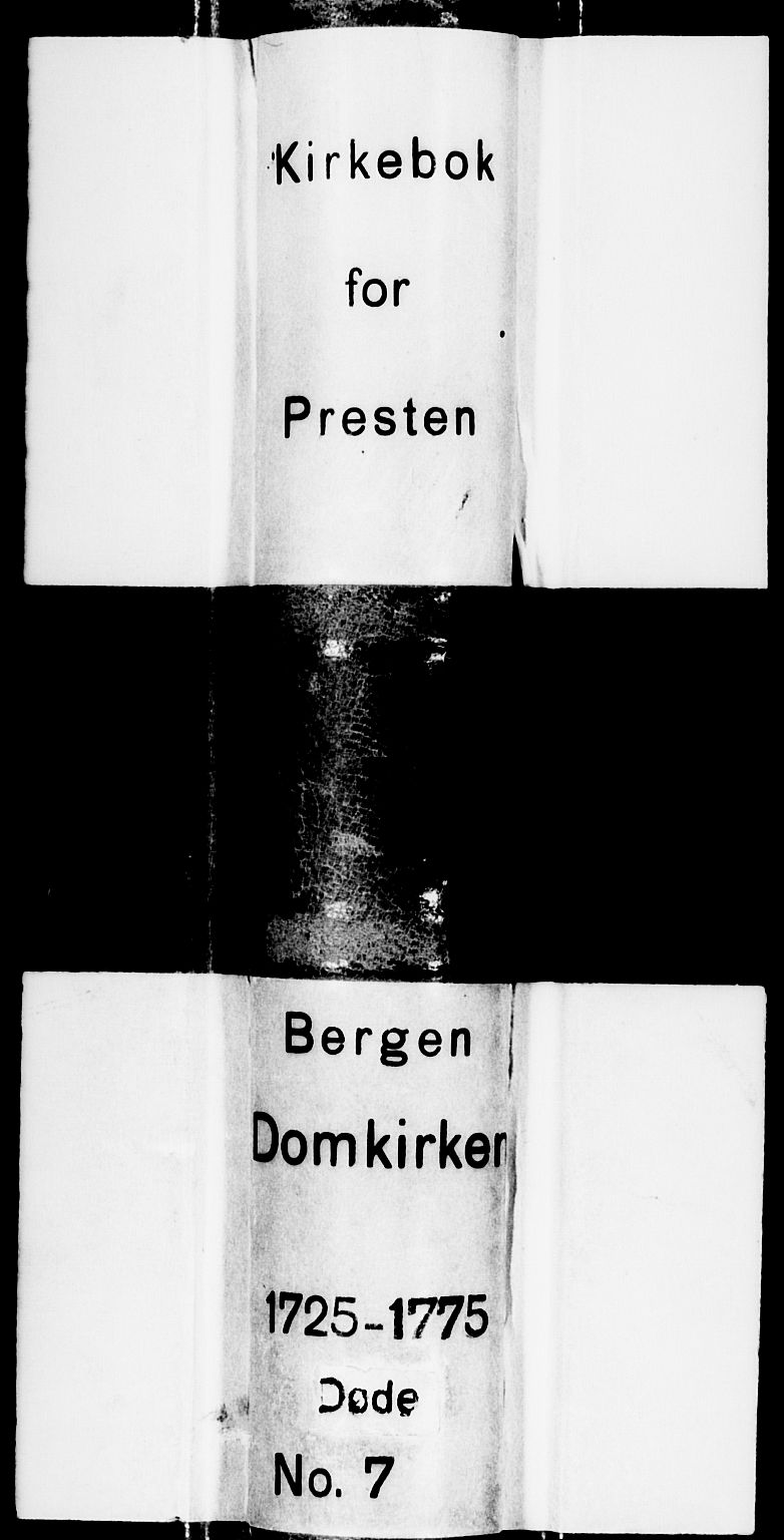 Domkirken sokneprestembete, SAB/A-74801/H/Haa/L0008: Parish register (official) no. A 8, 1725-1775