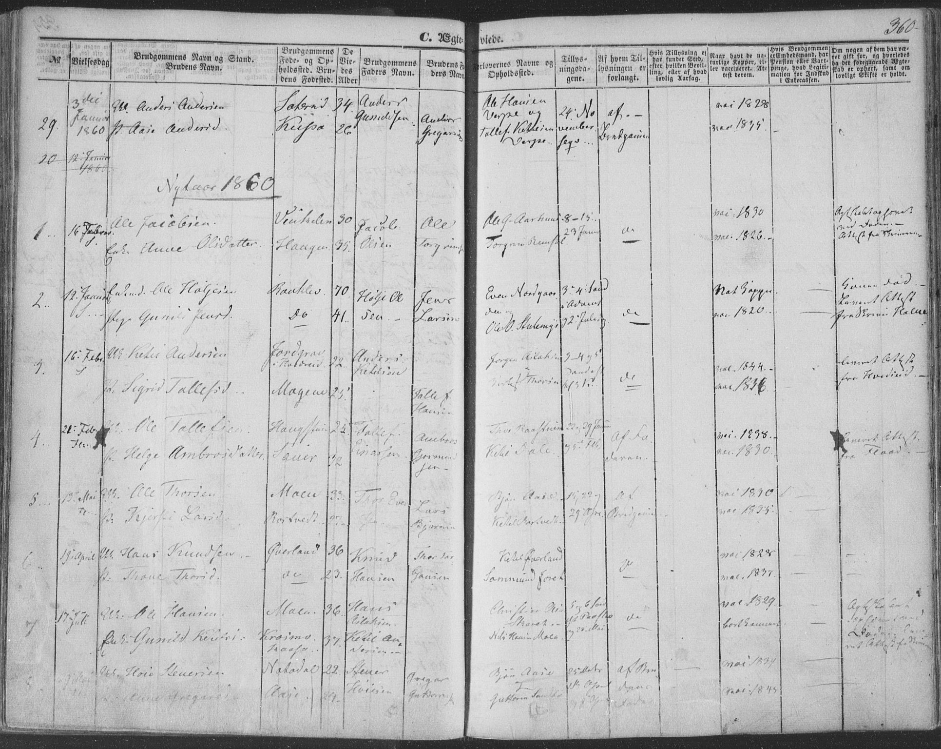 Seljord kirkebøker, SAKO/A-20/F/Fa/L012b: Parish register (official) no. I 12B, 1850-1865, p. 360