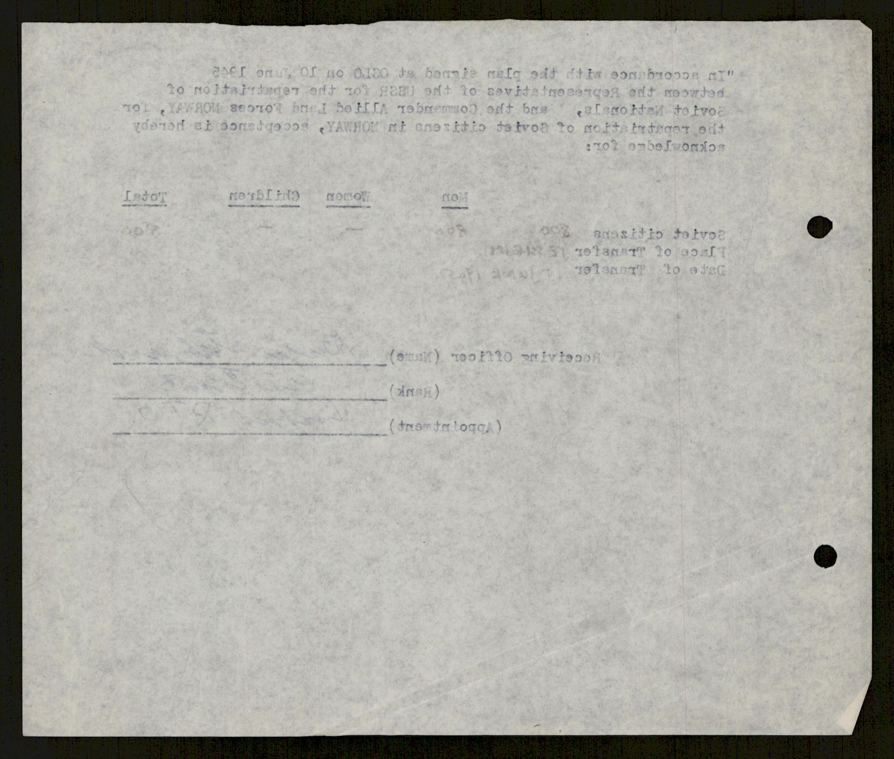 Flyktnings- og fangedirektoratet, Repatrieringskontoret, RA/S-1681/D/Db/L0019: Displaced Persons (DPs) og sivile tyskere, 1945-1948, p. 320