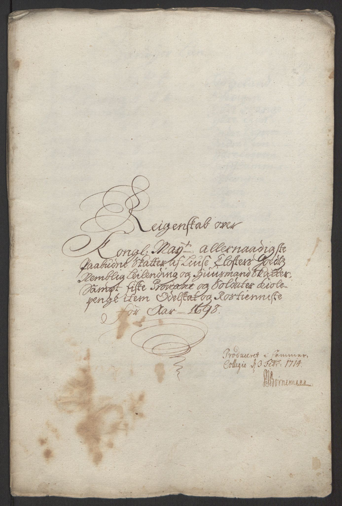 Rentekammeret inntil 1814, Reviderte regnskaper, Fogderegnskap, RA/EA-4092/R50/L3159: Fogderegnskap Lyse kloster, 1691-1709, p. 79