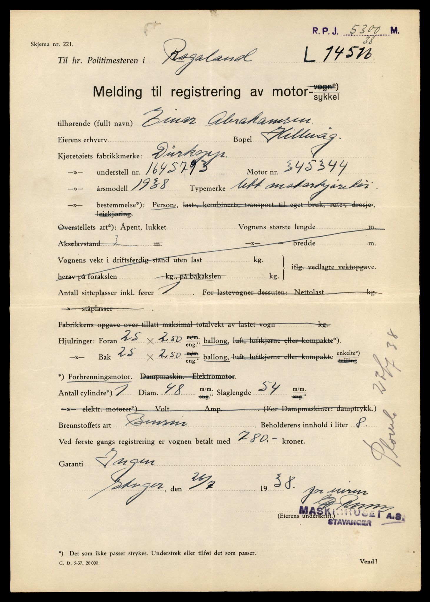 Møre og Romsdal vegkontor - Ålesund trafikkstasjon, AV/SAT-A-4099/F/Fe/L0029: Registreringskort for kjøretøy T 11430 - T 11619, 1927-1998, p. 1523