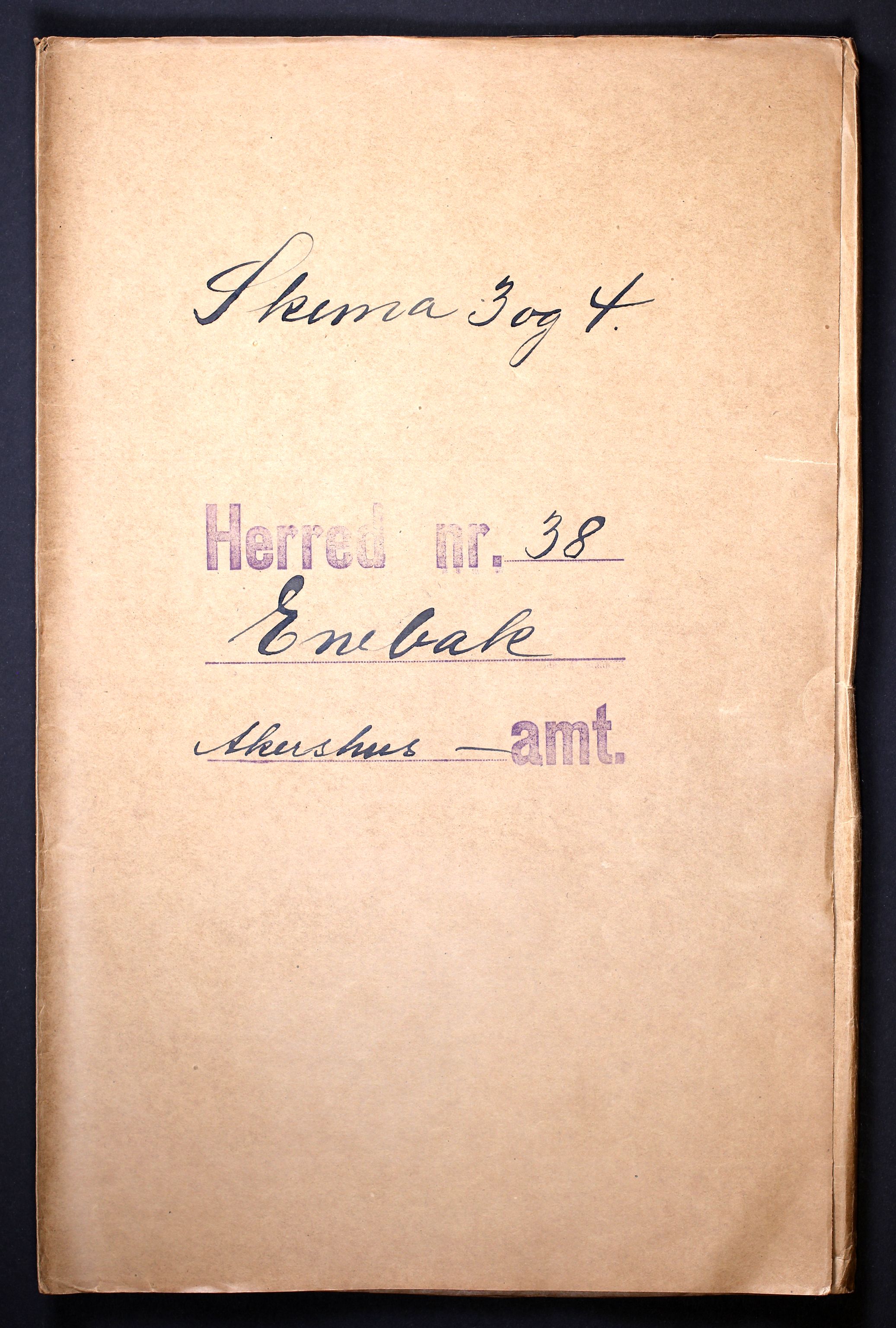 RA, 1910 census for Enebakk, 1910, p. 1