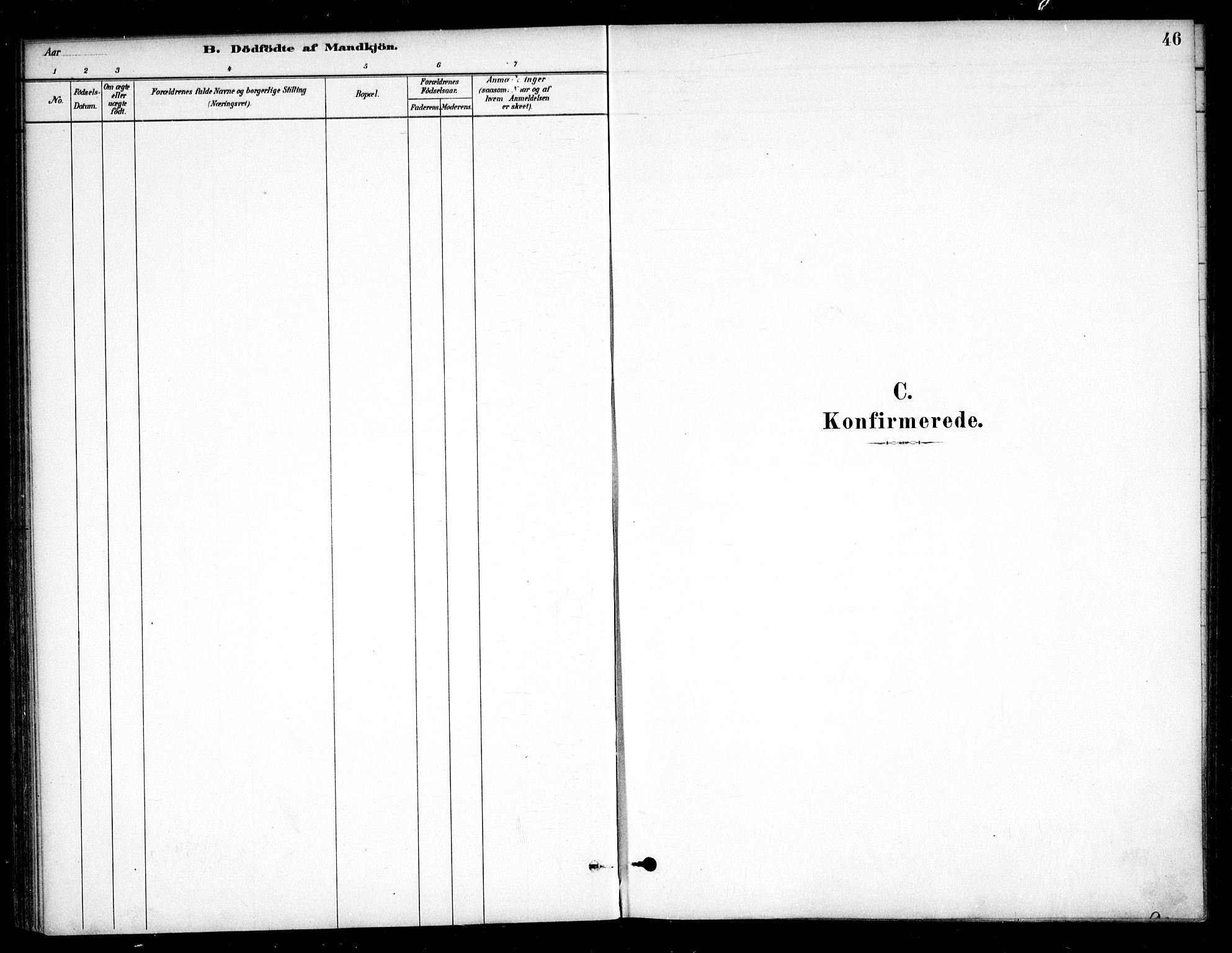 Nannestad prestekontor Kirkebøker, SAO/A-10414a/F/Fc/L0001: Parish register (official) no. III 1, 1881-1892, p. 46