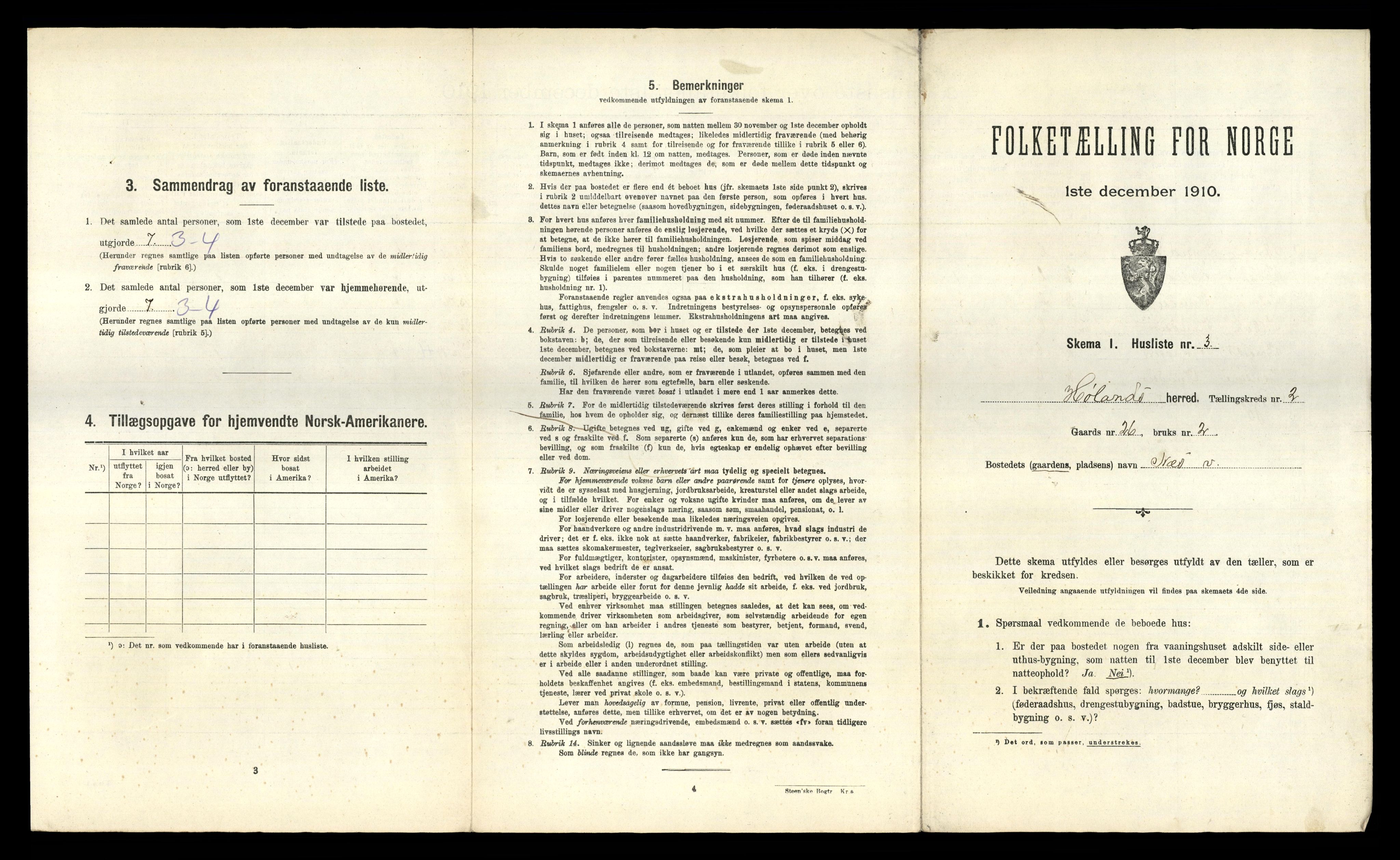 RA, 1910 census for Høland, 1910, p. 651