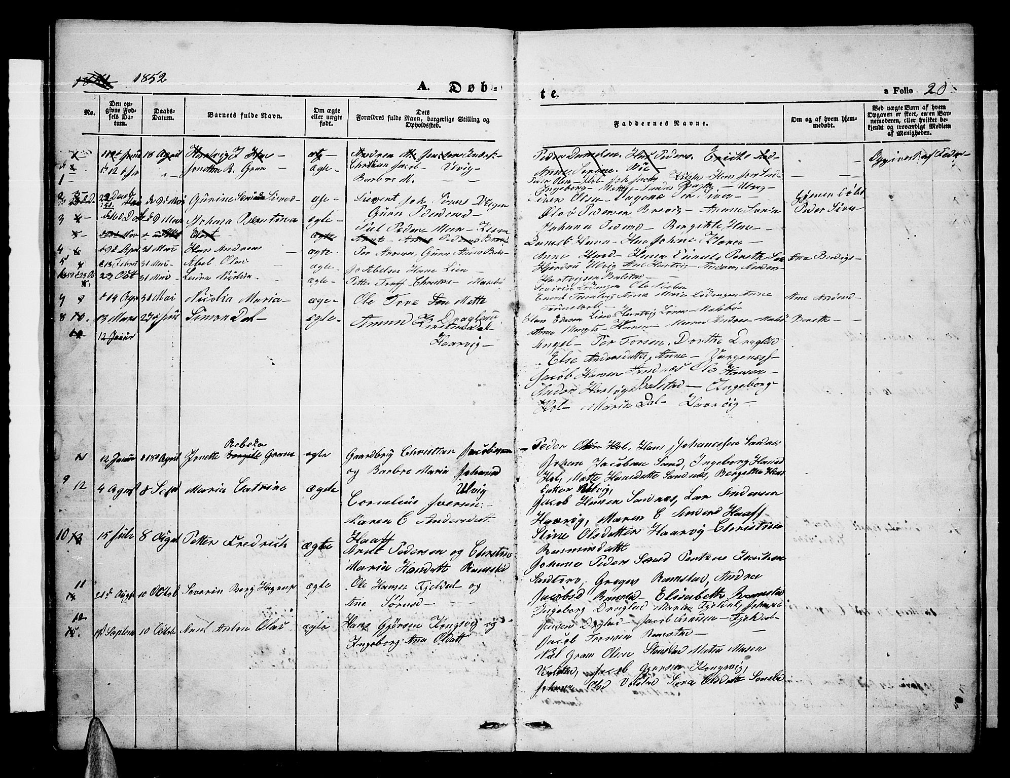 Ministerialprotokoller, klokkerbøker og fødselsregistre - Nordland, AV/SAT-A-1459/865/L0929: Parish register (copy) no. 865C01, 1840-1866, p. 20