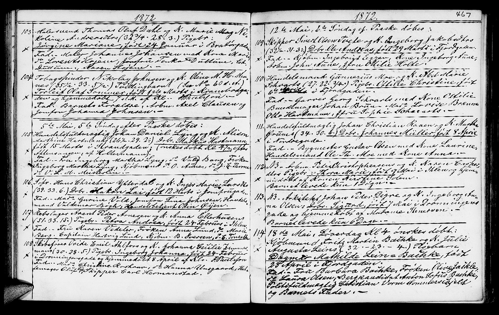 Ministerialprotokoller, klokkerbøker og fødselsregistre - Sør-Trøndelag, SAT/A-1456/602/L0140: Parish register (copy) no. 602C08, 1864-1872, p. 466-467