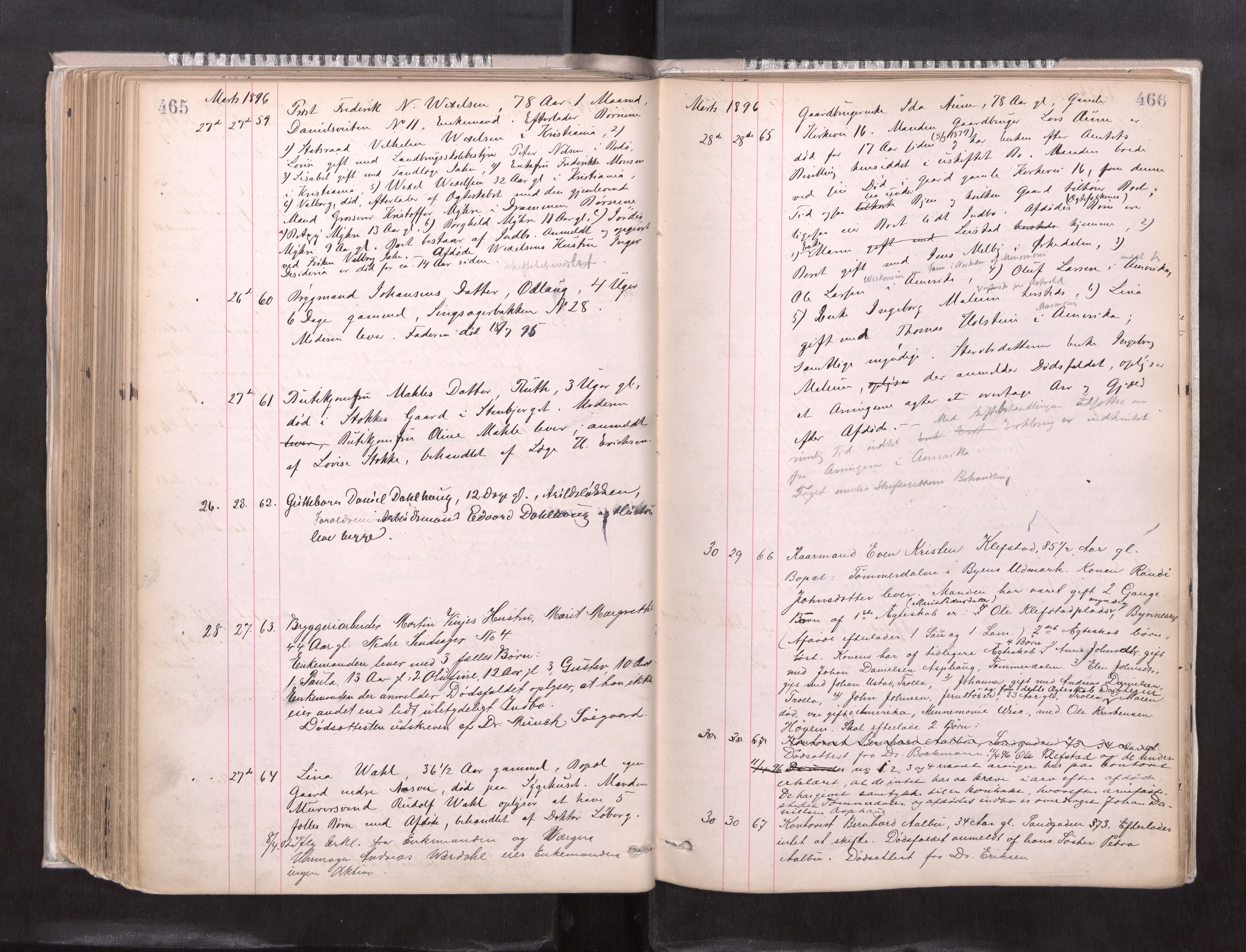 Trondheim byfogd, AV/SAT-A-0003/1/3/3L/L0004: Dødsanmeldelsesprotokoll, 1891-1897, p. 465-466