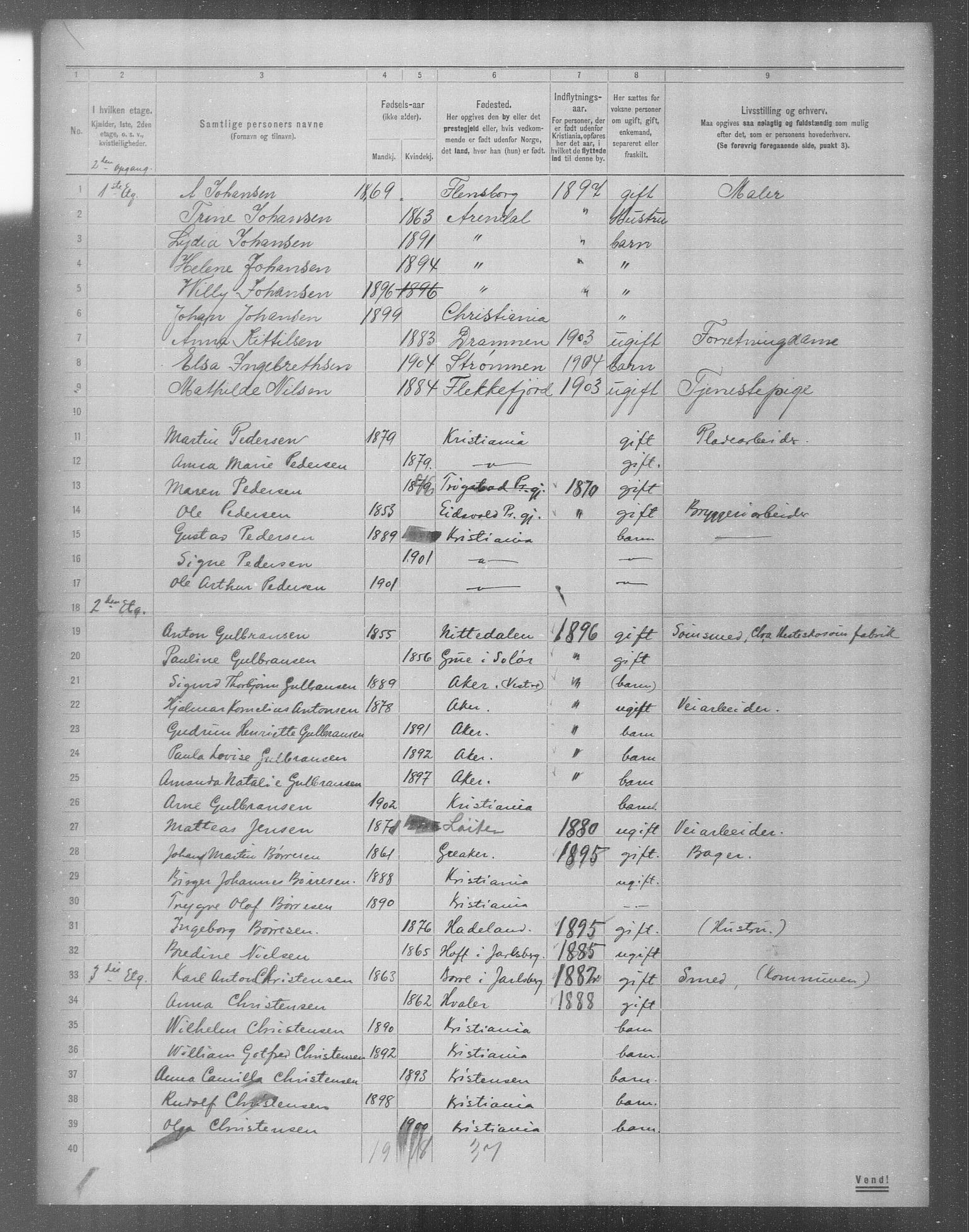 OBA, Municipal Census 1904 for Kristiania, 1904, p. 6193