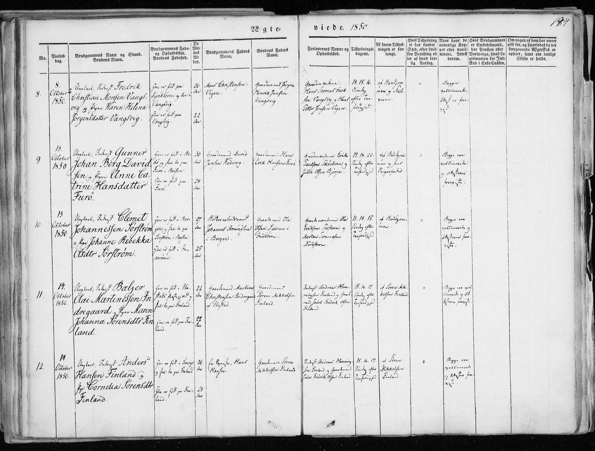 Tranøy sokneprestkontor, AV/SATØ-S-1313/I/Ia/Iaa/L0006kirke: Parish register (official) no. 6, 1844-1855, p. 184