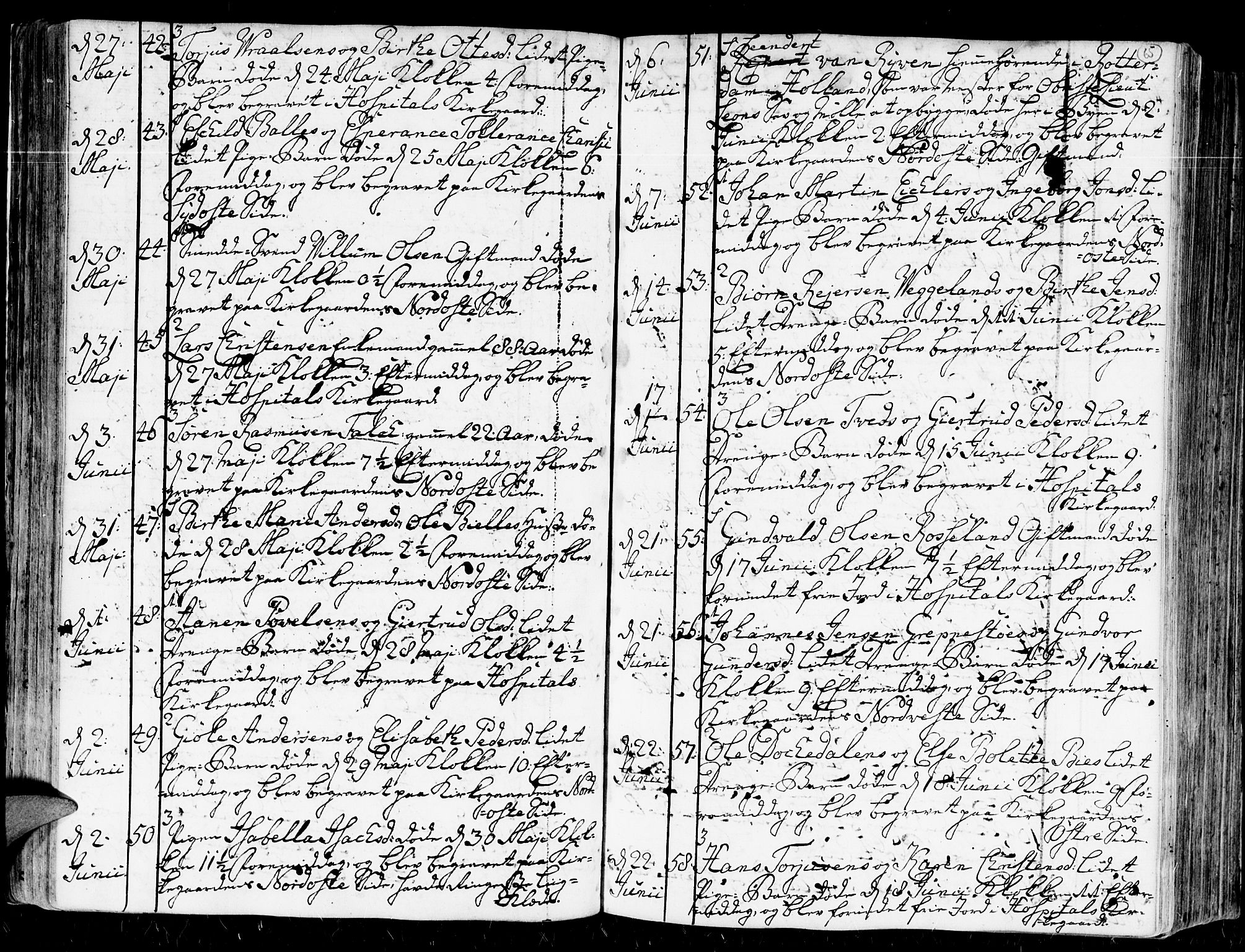 Kristiansand domprosti, AV/SAK-1112-0006/F/Fa/L0004: Parish register (official) no. A 4, 1762-1794, p. 65