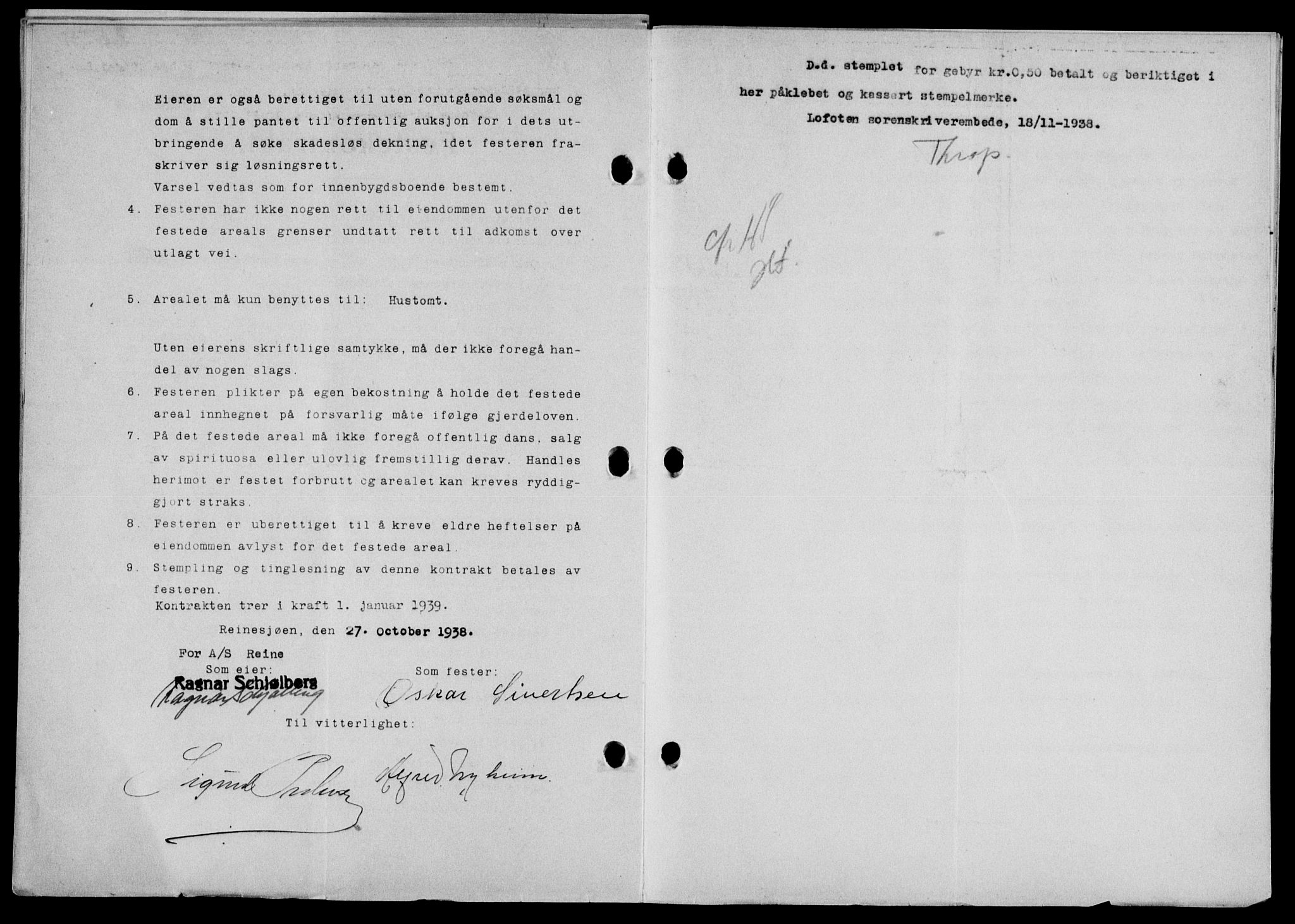 Lofoten sorenskriveri, SAT/A-0017/1/2/2C/L0004a: Mortgage book no. 4a, 1938-1938, Diary no: : 2480/1938