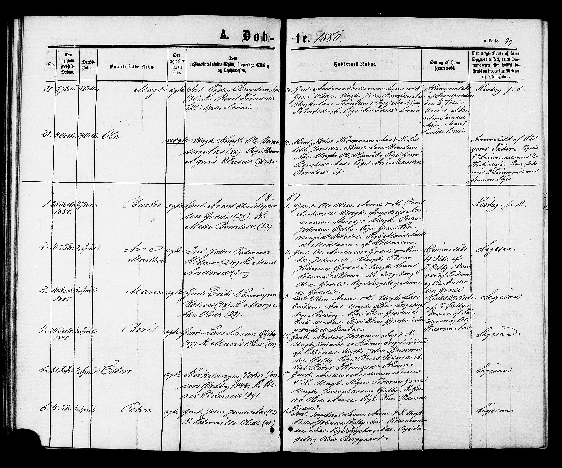 Ministerialprotokoller, klokkerbøker og fødselsregistre - Sør-Trøndelag, SAT/A-1456/698/L1163: Parish register (official) no. 698A01, 1862-1887, p. 37