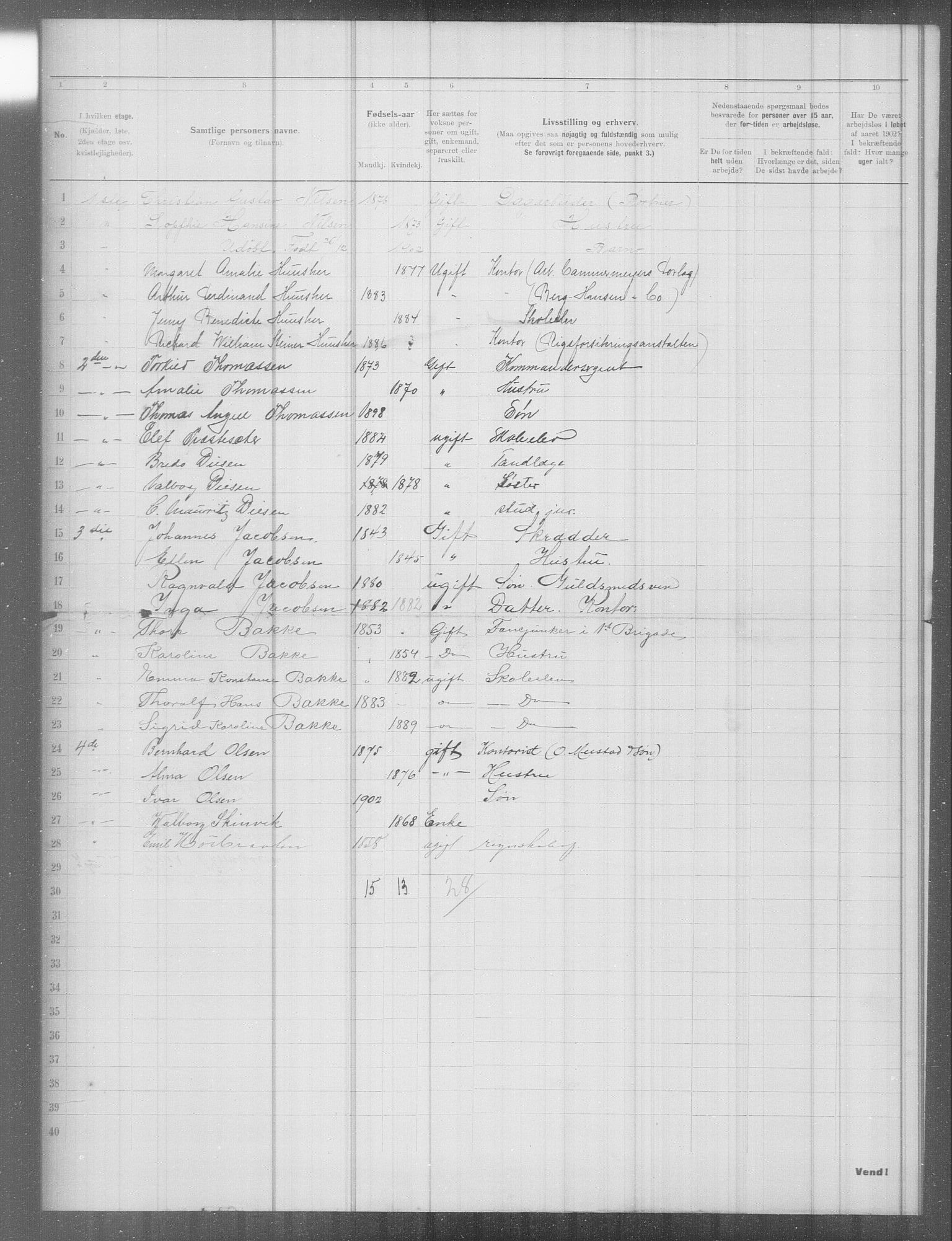 OBA, Municipal Census 1902 for Kristiania, 1902, p. 6986