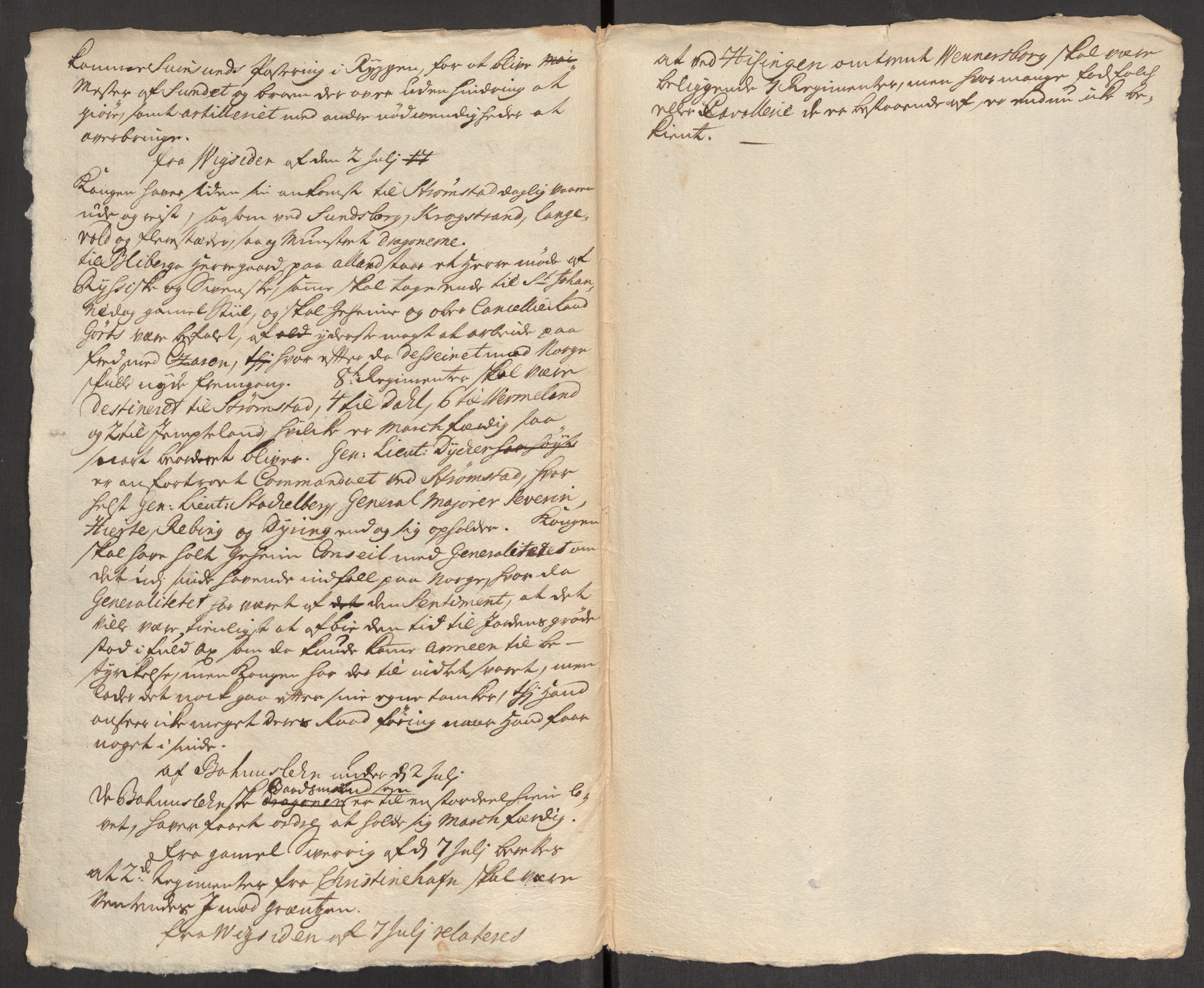 Kommanderende general (KG I) med Det norske krigsdirektorium, AV/RA-EA-5419/E/Eb/L0012: Kunnskap om fienden, kronologisk ordnet, 1718-1719, p. 42