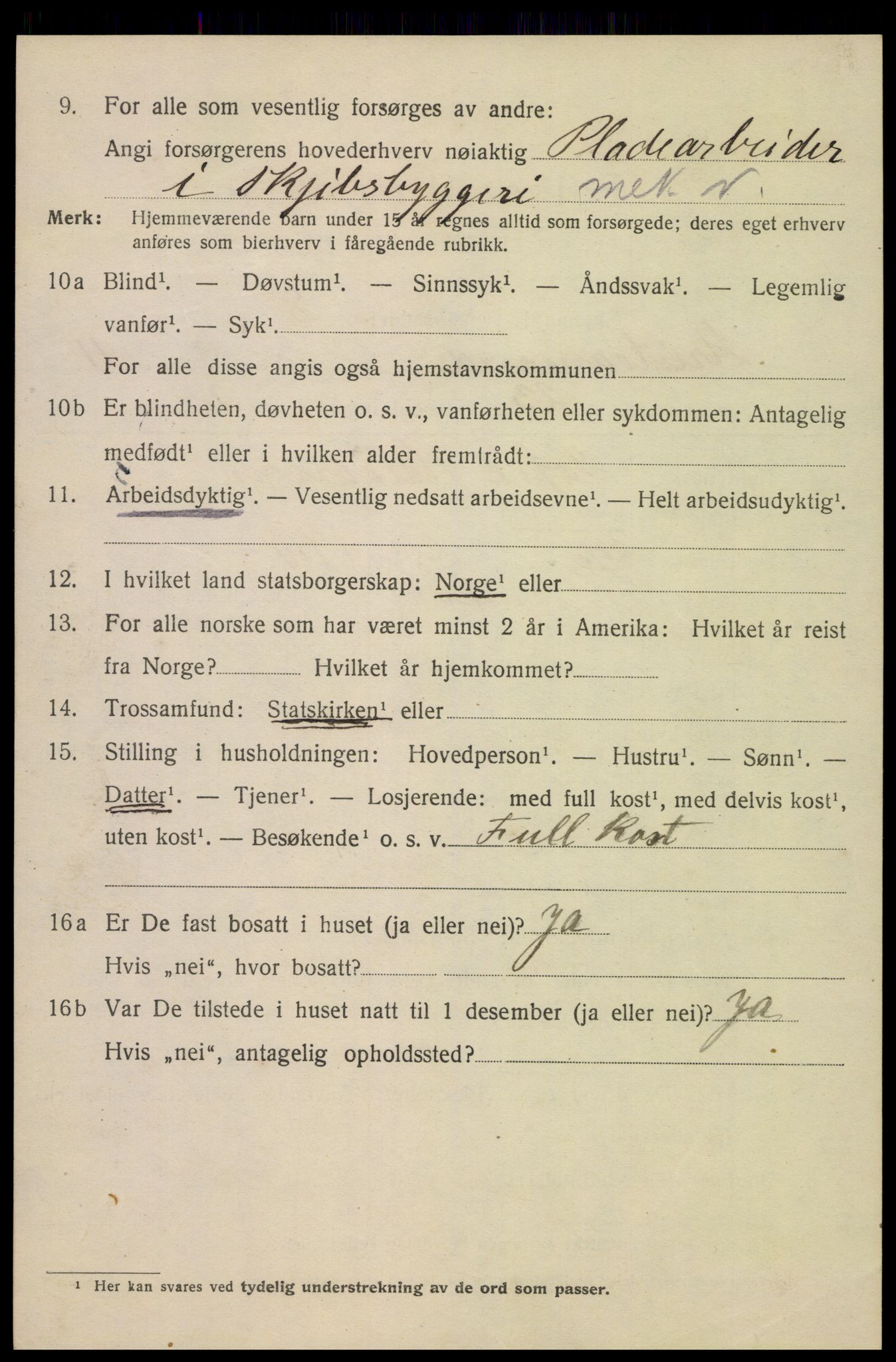 SAK, 1920 census for Kristiansand, 1920, p. 25048