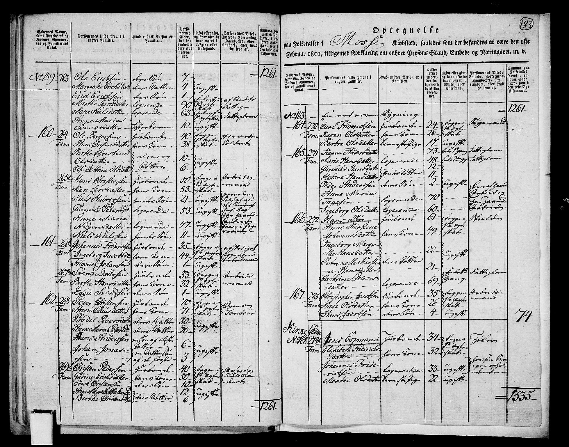 RA, 1801 census for 0104P Moss, 1801, p. 182b-183a