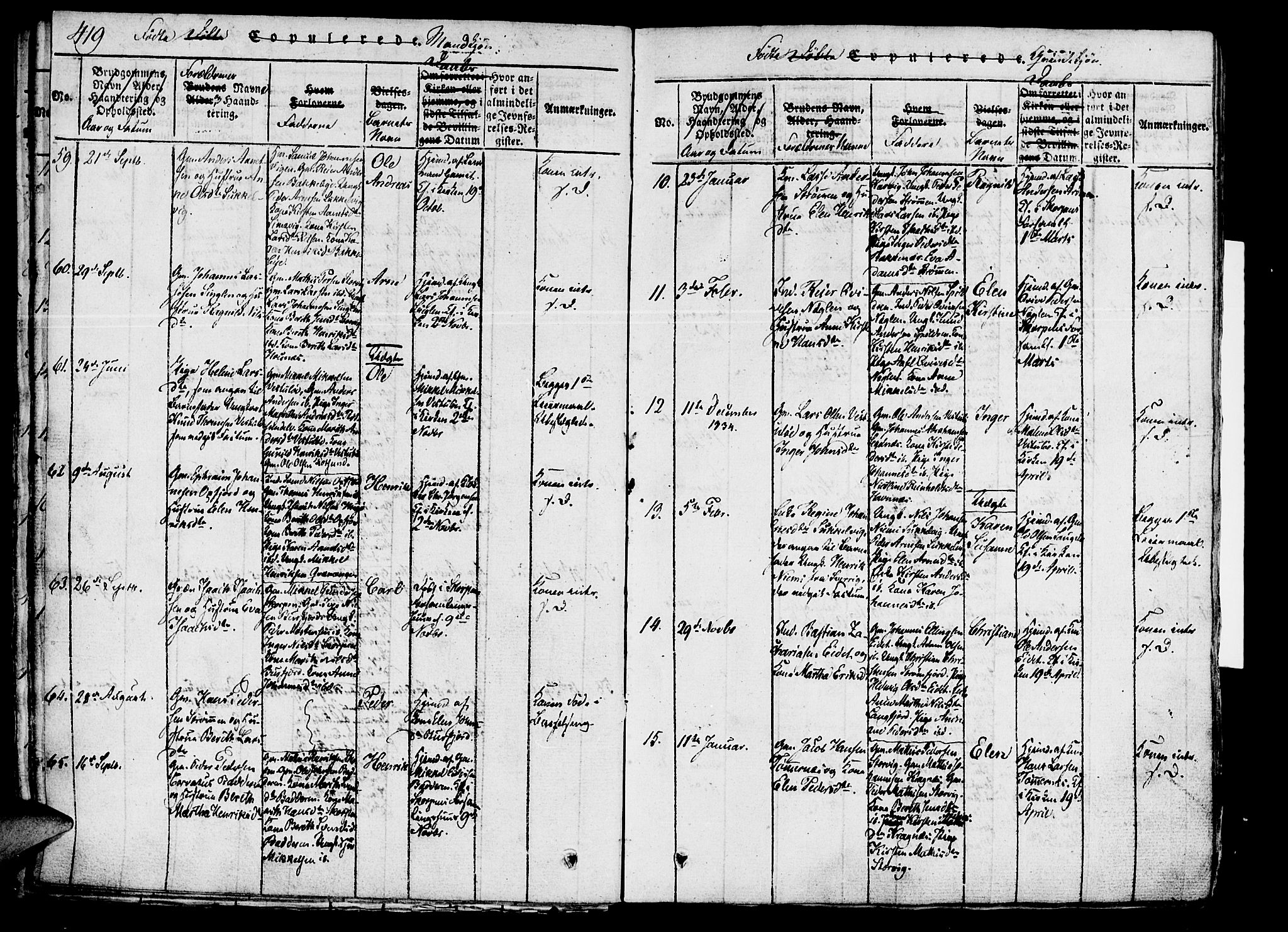 Skjervøy sokneprestkontor, AV/SATØ-S-1300/H/Ha/Haa/L0004kirke: Parish register (official) no. 4, 1820-1838, p. 419