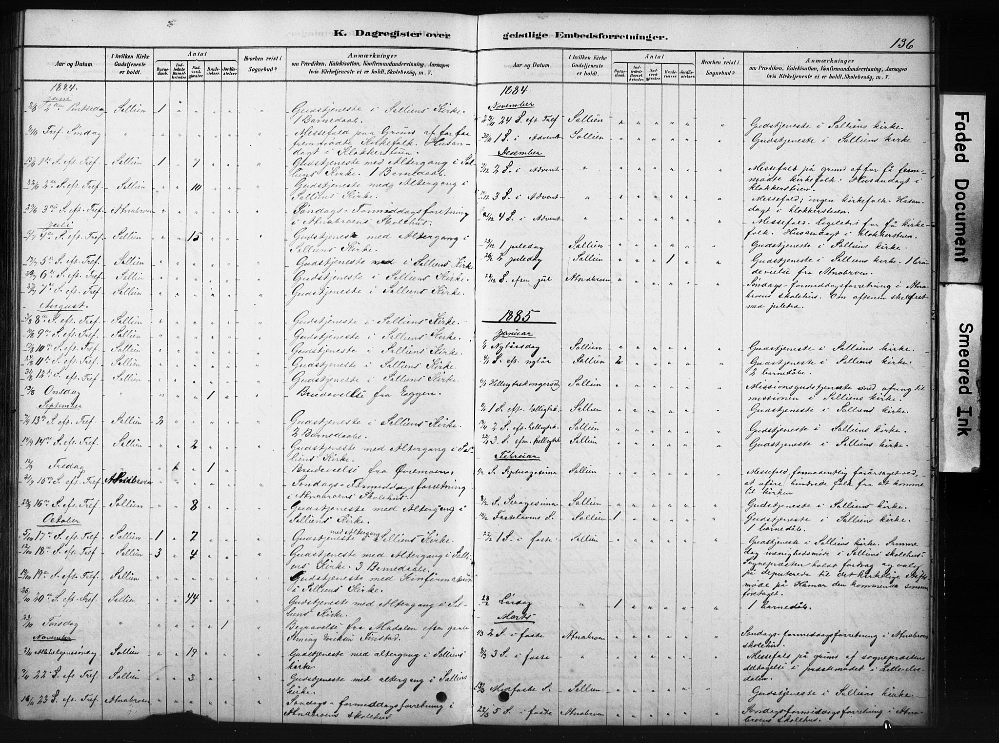 Sollia prestekontor, SAH/PREST-050/H/Ha/Hab/L0002: Parish register (copy) no. 2, 1880-1933, p. 136