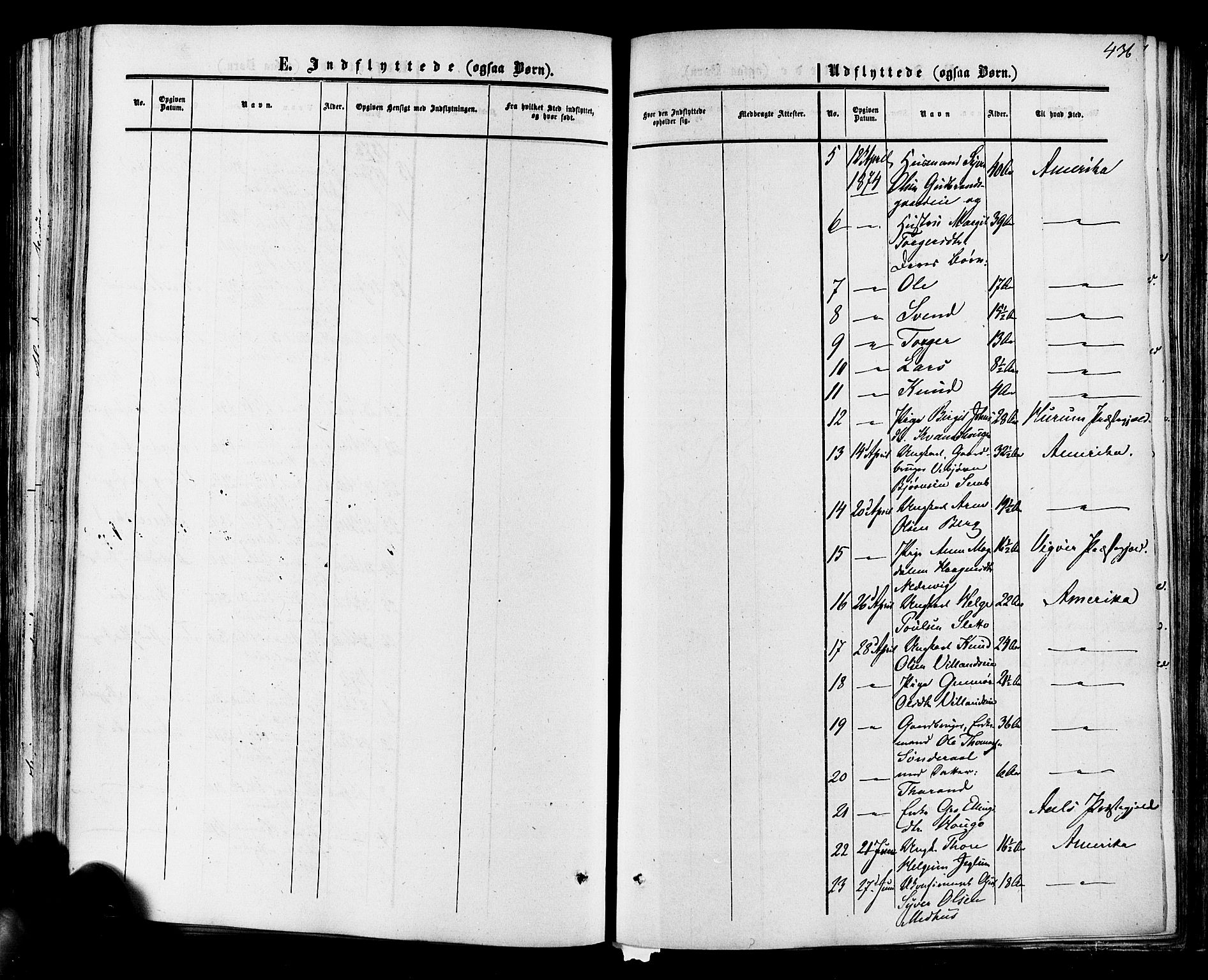 Hol kirkebøker, SAKO/A-227/F/Fa/L0002: Parish register (official) no. I 2, 1870-1886, p. 436
