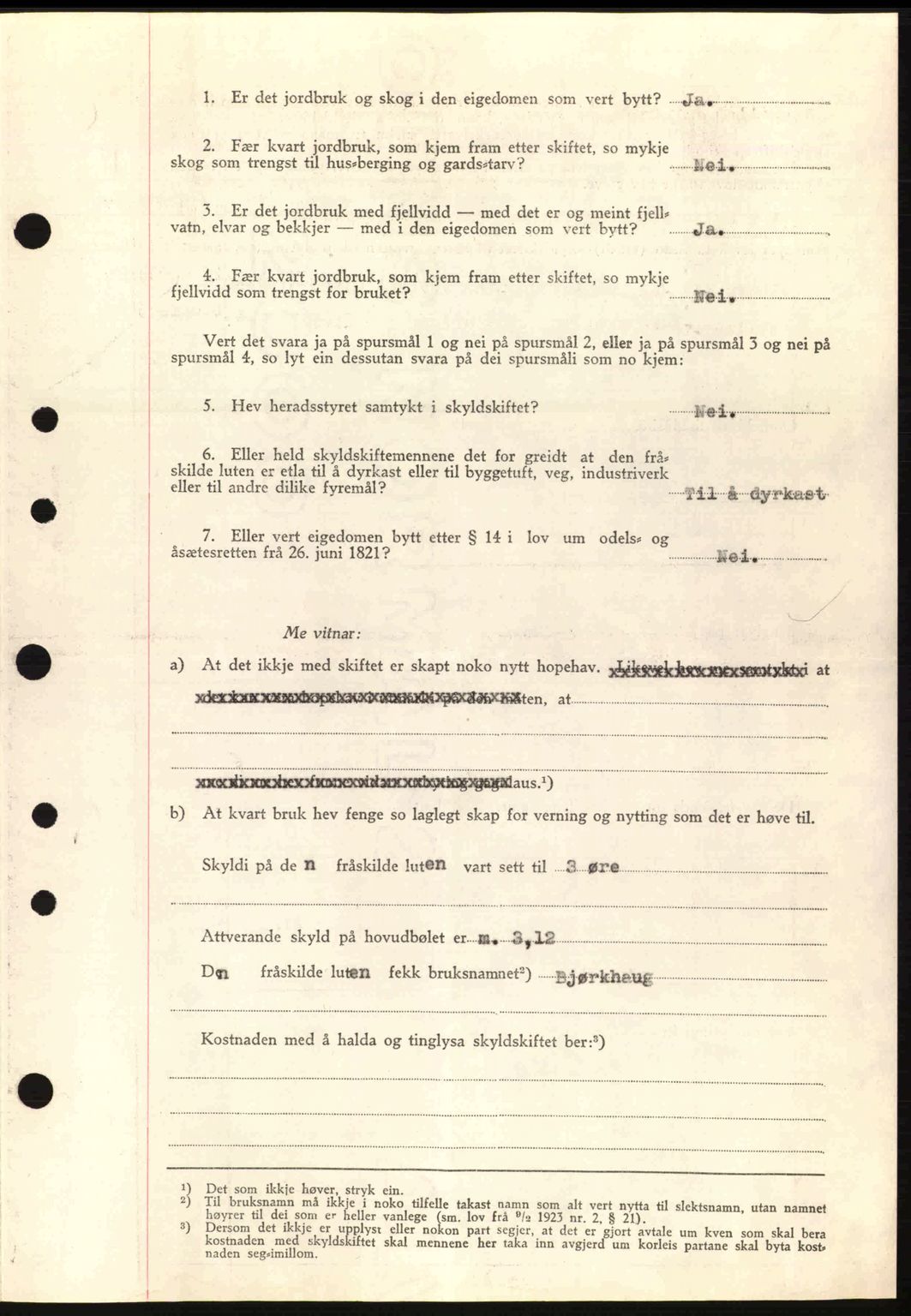 Nordre Sunnmøre sorenskriveri, AV/SAT-A-0006/1/2/2C/2Ca: Mortgage book no. A13, 1942-1942, Diary no: : 835/1942