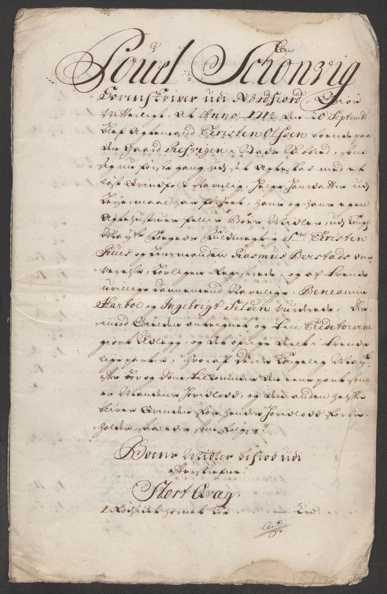 Rentekammeret inntil 1814, Reviderte regnskaper, Fogderegnskap, RA/EA-4092/R53/L3439: Fogderegnskap Sunn- og Nordfjord, 1715, p. 399