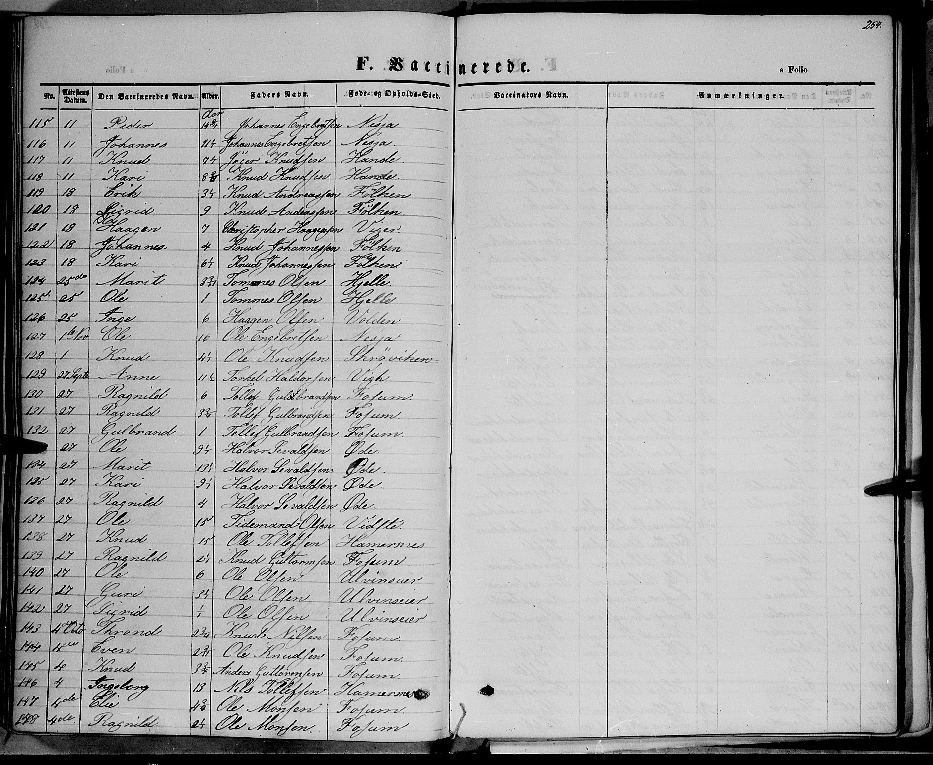 Vestre Slidre prestekontor, SAH/PREST-136/H/Ha/Haa/L0001: Parish register (official) no. 1, 1844-1855, p. 254