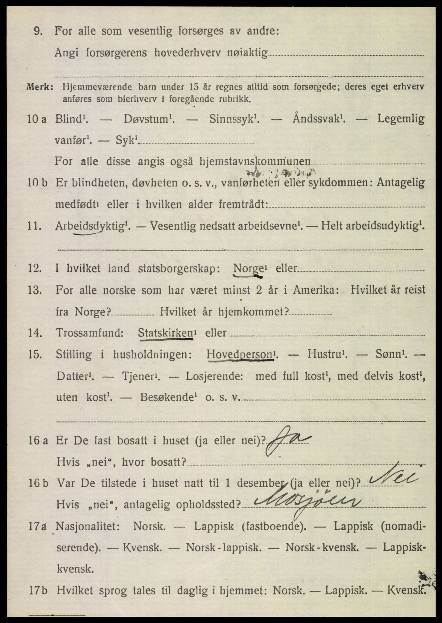 SAT, 1920 census for Brønnøy, 1920, p. 5859