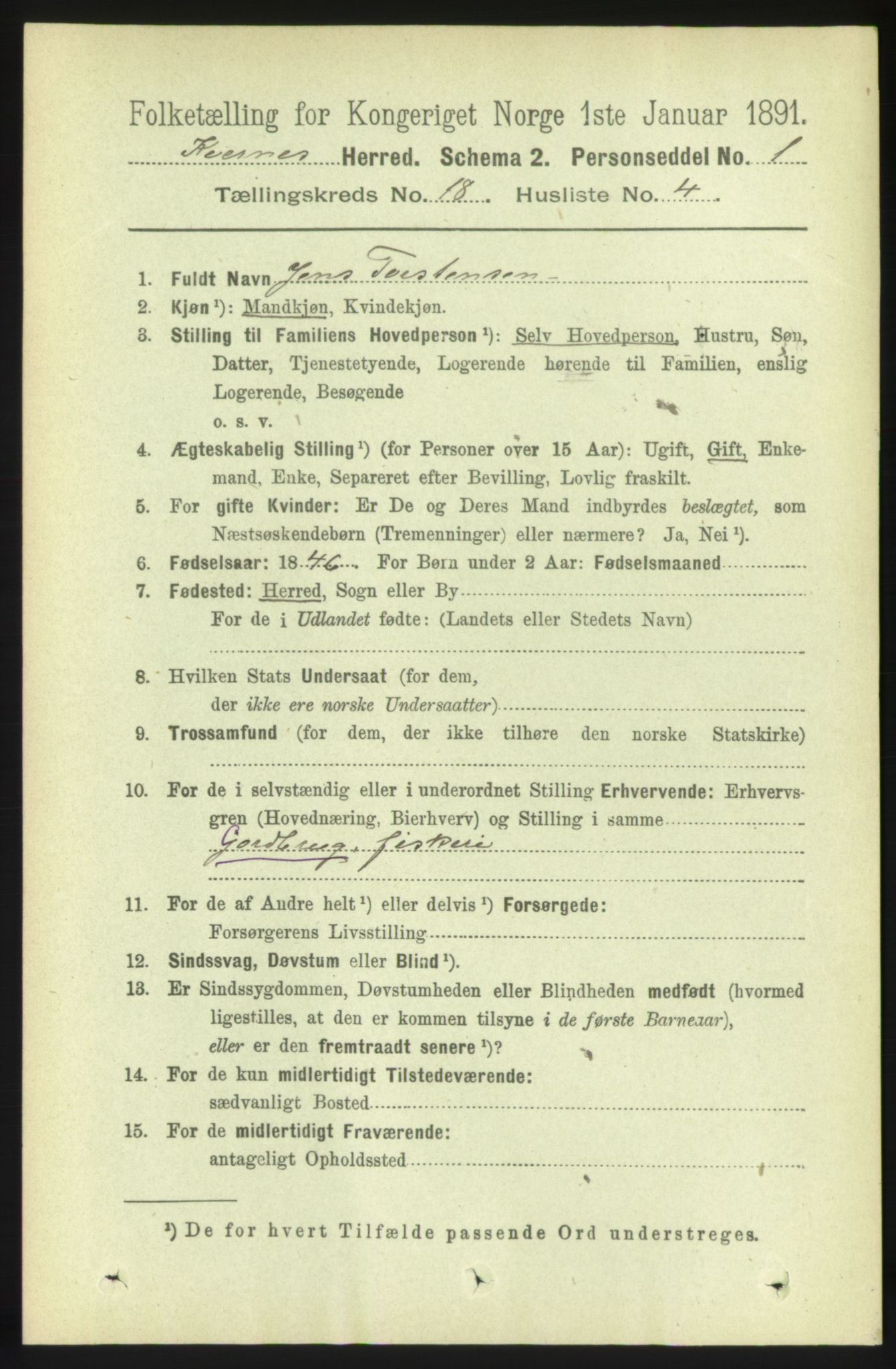 RA, 1891 census for 1553 Kvernes, 1891, p. 7770