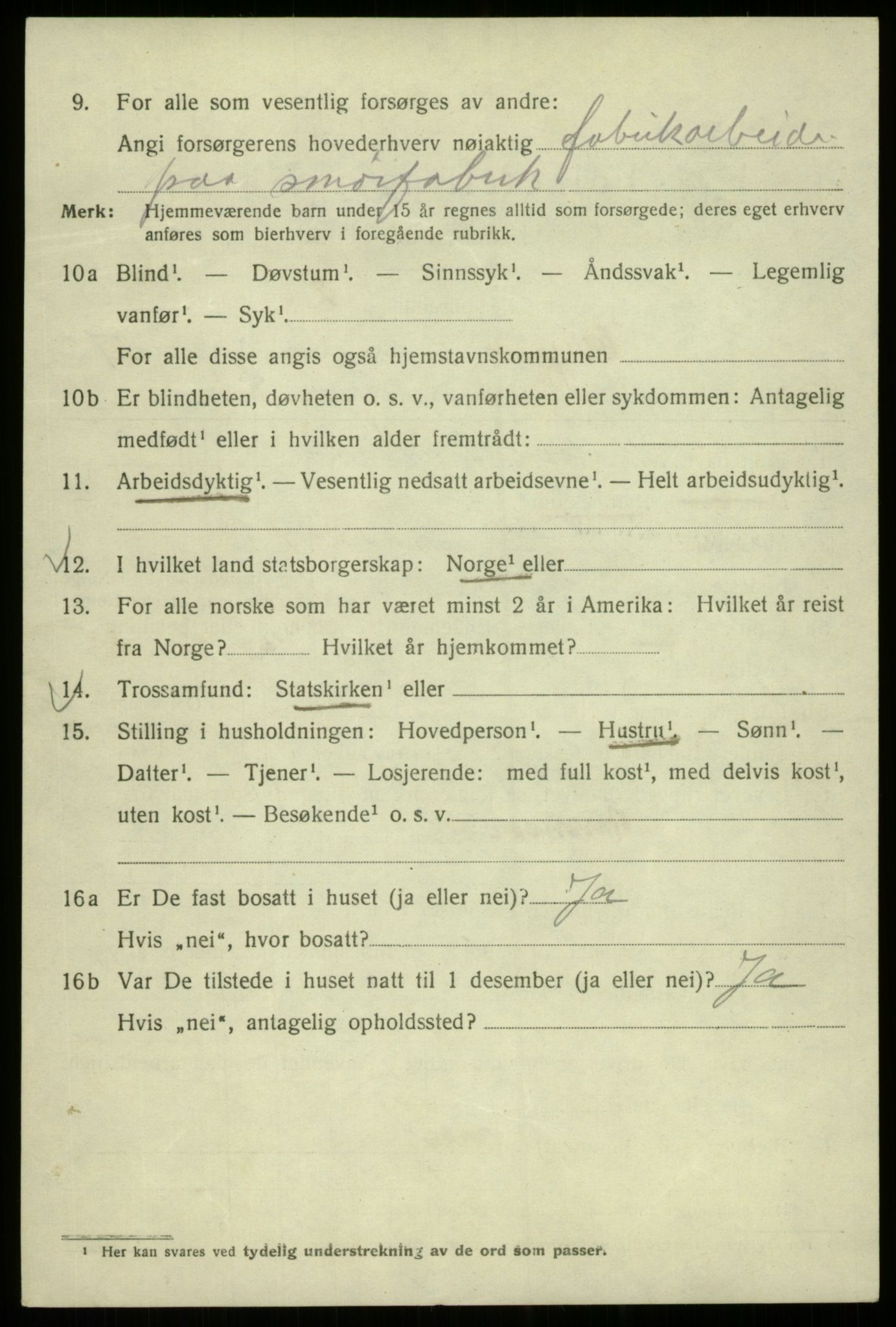 SAB, 1920 census for Bergen, 1920, p. 104399