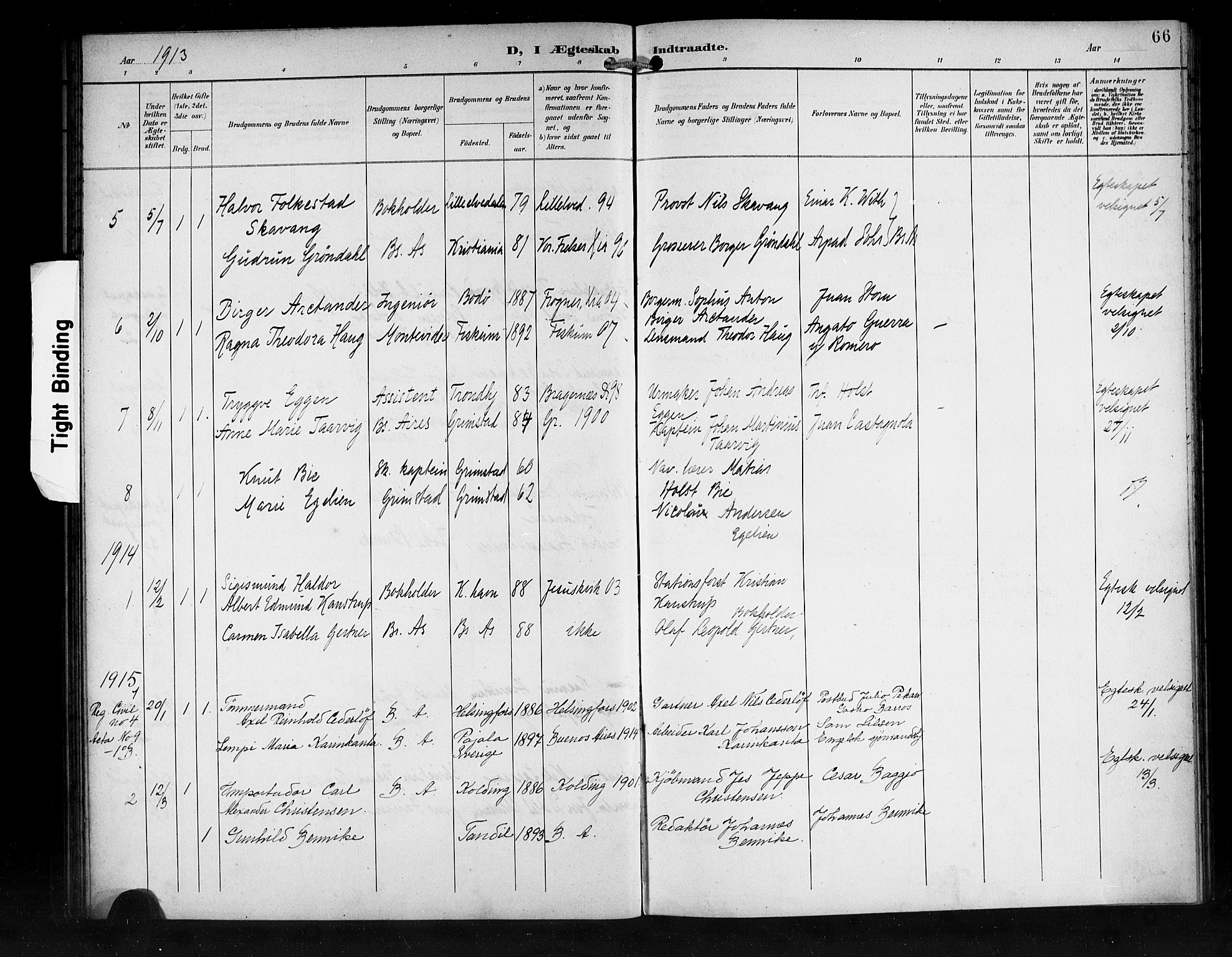 Den norske sjømannsmisjon i utlandet/Syd-Amerika (Buenos Aires m.fl.), SAB/SAB/PA-0118/H/Ha/L0002: Parish register (official) no. A 2, 1899-1919, p. 66