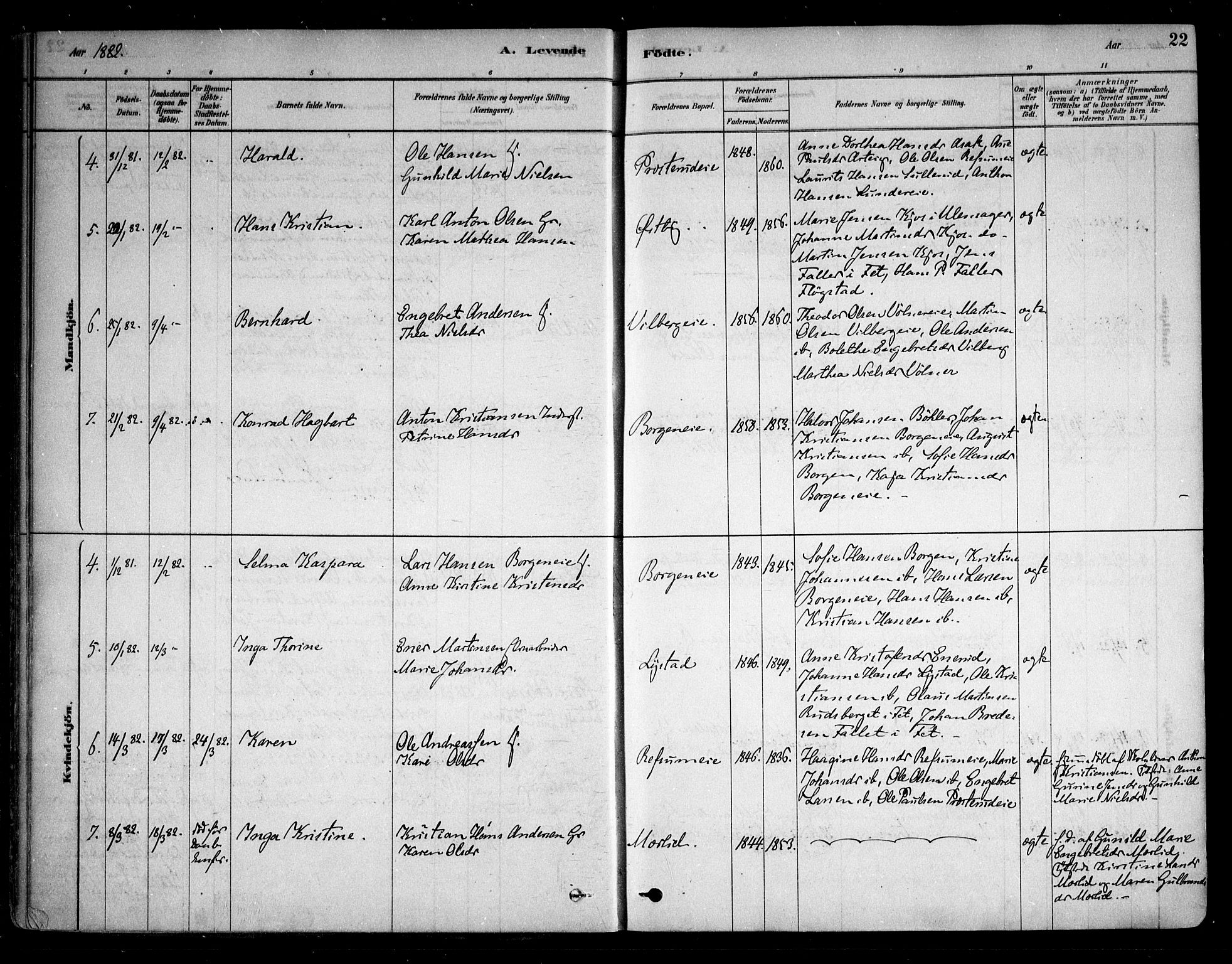 Sørum prestekontor Kirkebøker, AV/SAO-A-10303/F/Fa/L0007: Parish register (official) no. I 7, 1878-1914, p. 22