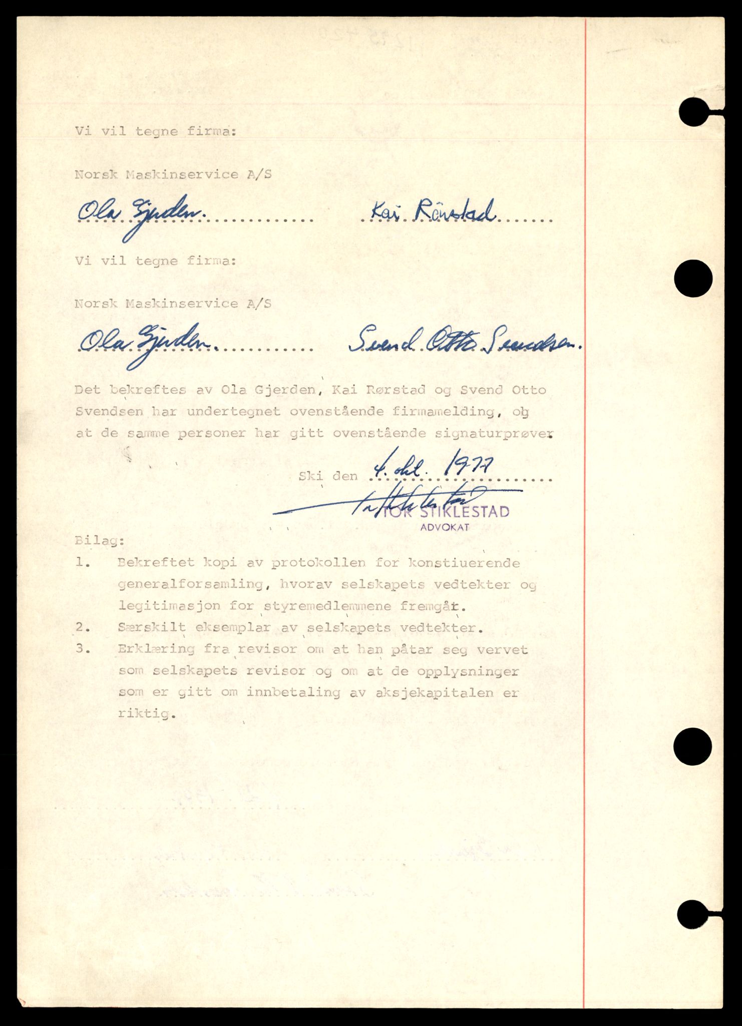 Indre Follo tingrett, AV/SAT-A-10086/K/Kb/Kba/L0019: Aksjeselskap, Norsk M - Pa , 1944-1990, p. 4