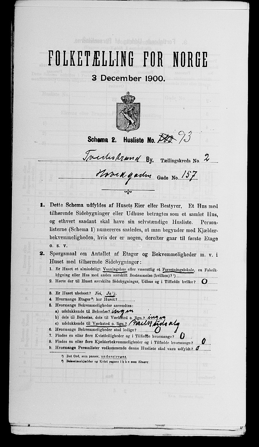 SAK, 1900 census for Tvedestrand, 1900, p. 942