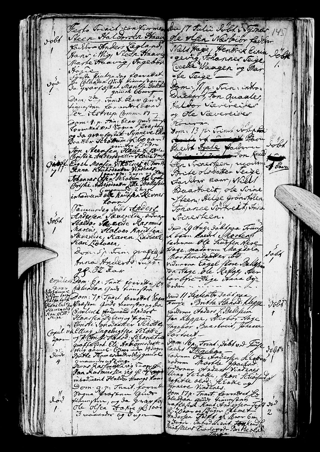 Os sokneprestembete, AV/SAB-A-99929: Parish register (official) no. A 5, 1669-1760, p. 145