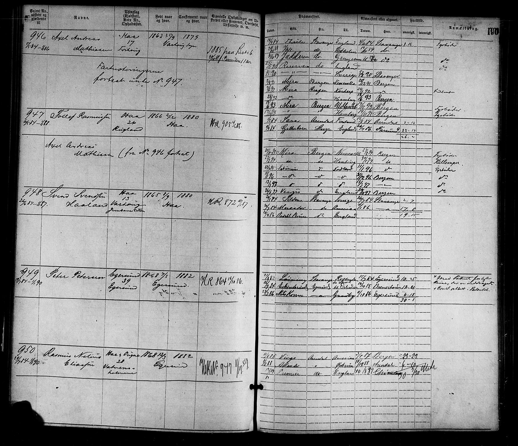 Egersund mønstringskrets, SAK/2031-0019/F/Fa/L0001: Annotasjonsrulle nr 1-1440 med register, O-1, 1869-1895, p. 212