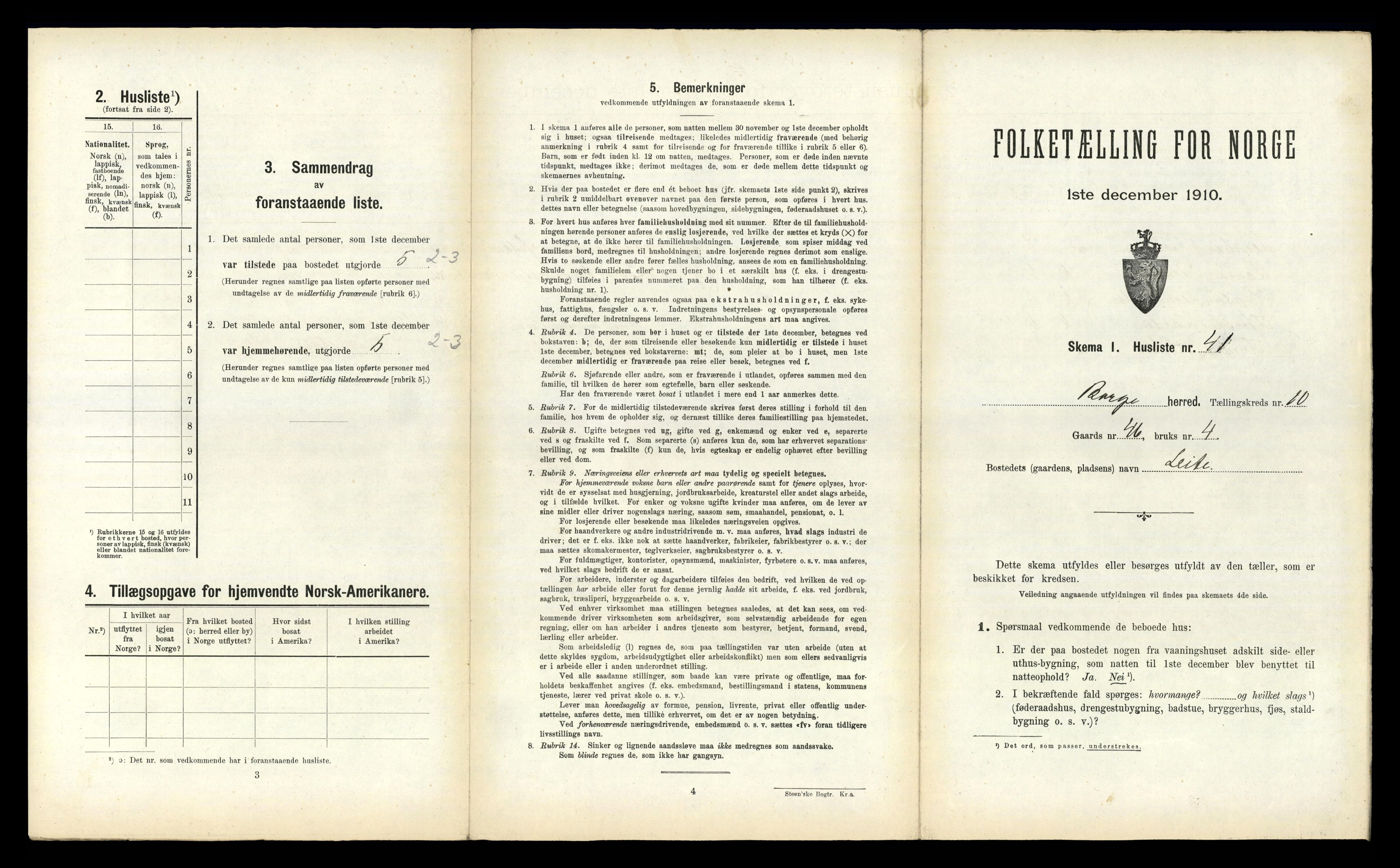 RA, 1910 census for Borge, 1910, p. 1075