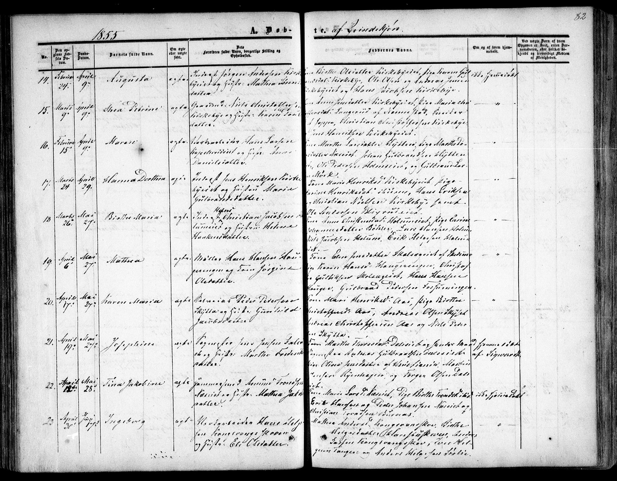 Nittedal prestekontor Kirkebøker, SAO/A-10365a/F/Fa/L0005: Parish register (official) no. I 5, 1850-1862, p. 82