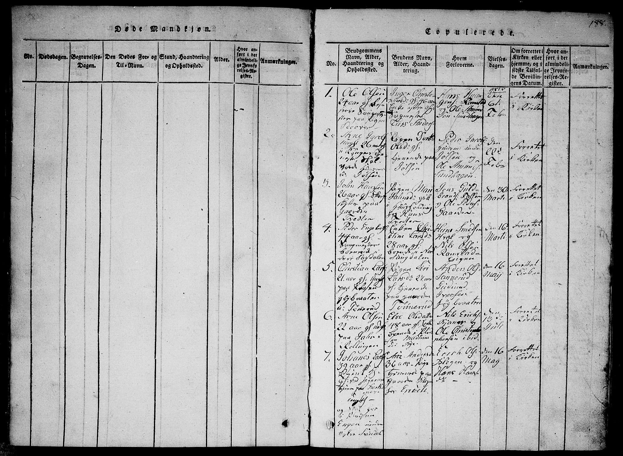 Fet prestekontor Kirkebøker, SAO/A-10370a/G/Ga/L0001: Parish register (copy) no. I 1, 1815-1842, p. 188