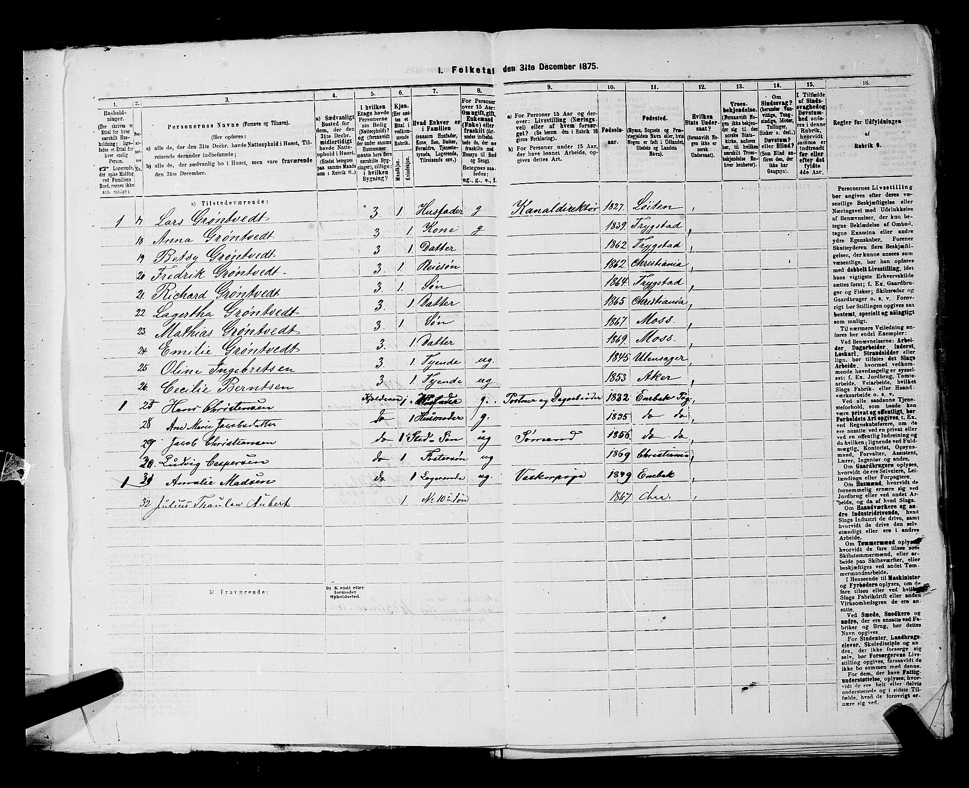 RA, 1875 census for 0301 Kristiania, 1875, p. 5849