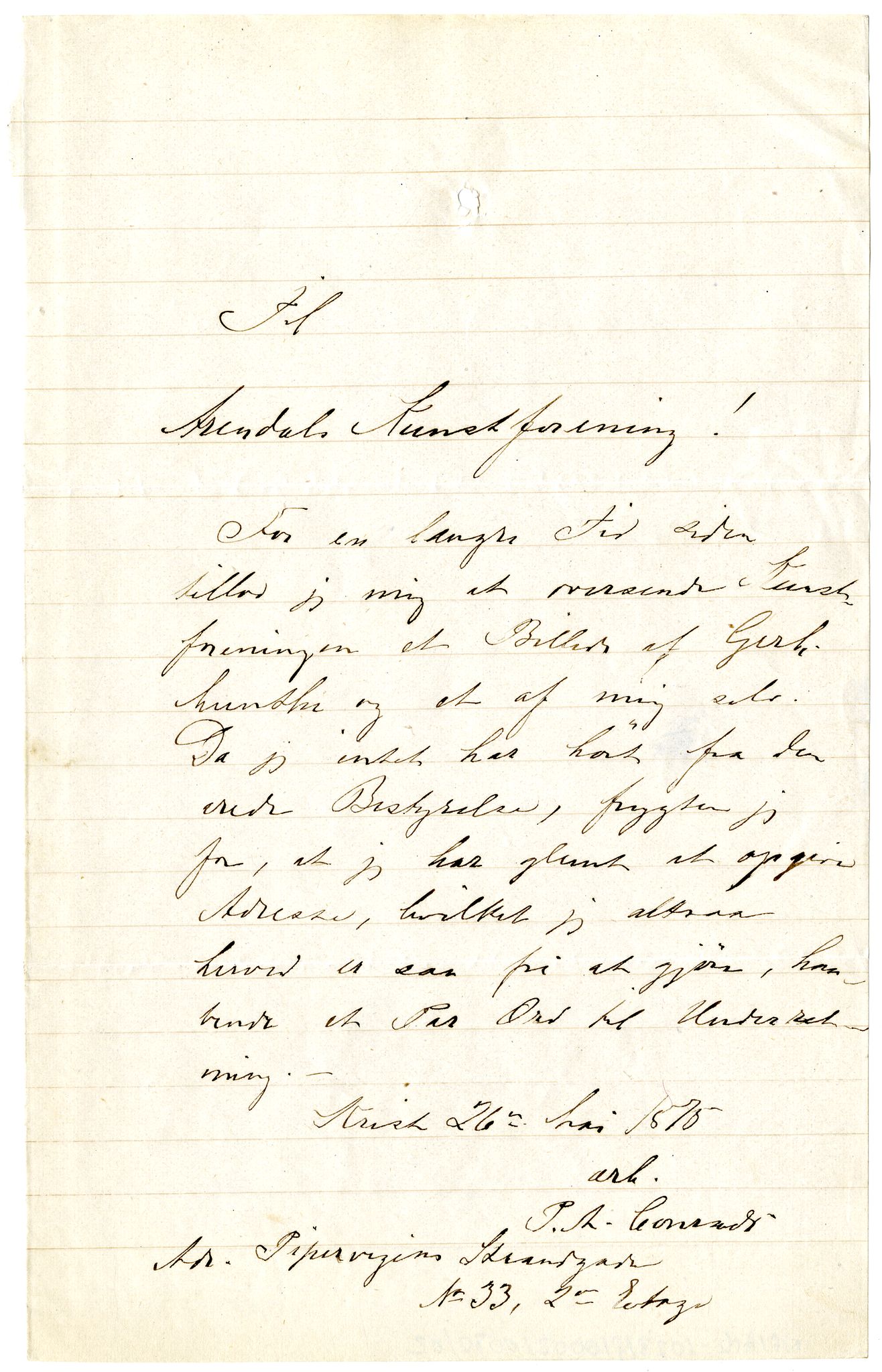 Diderik Maria Aalls brevsamling, NF/Ark-1023/F/L0002: D.M. Aalls brevsamling. B - C, 1799-1889, p. 387