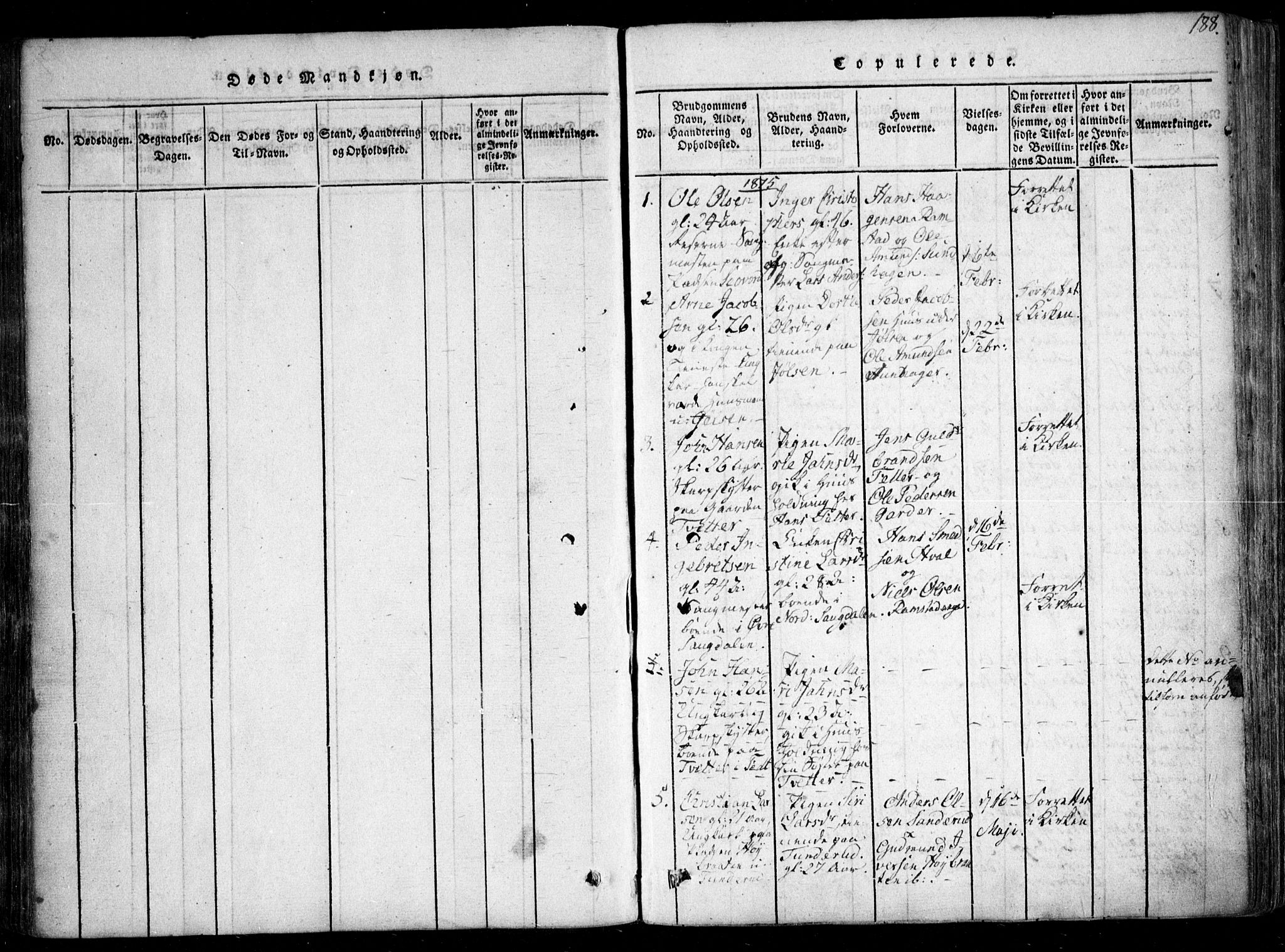Fet prestekontor Kirkebøker, SAO/A-10370a/F/Fa/L0008: Parish register (official) no. I 8, 1815-1842, p. 188
