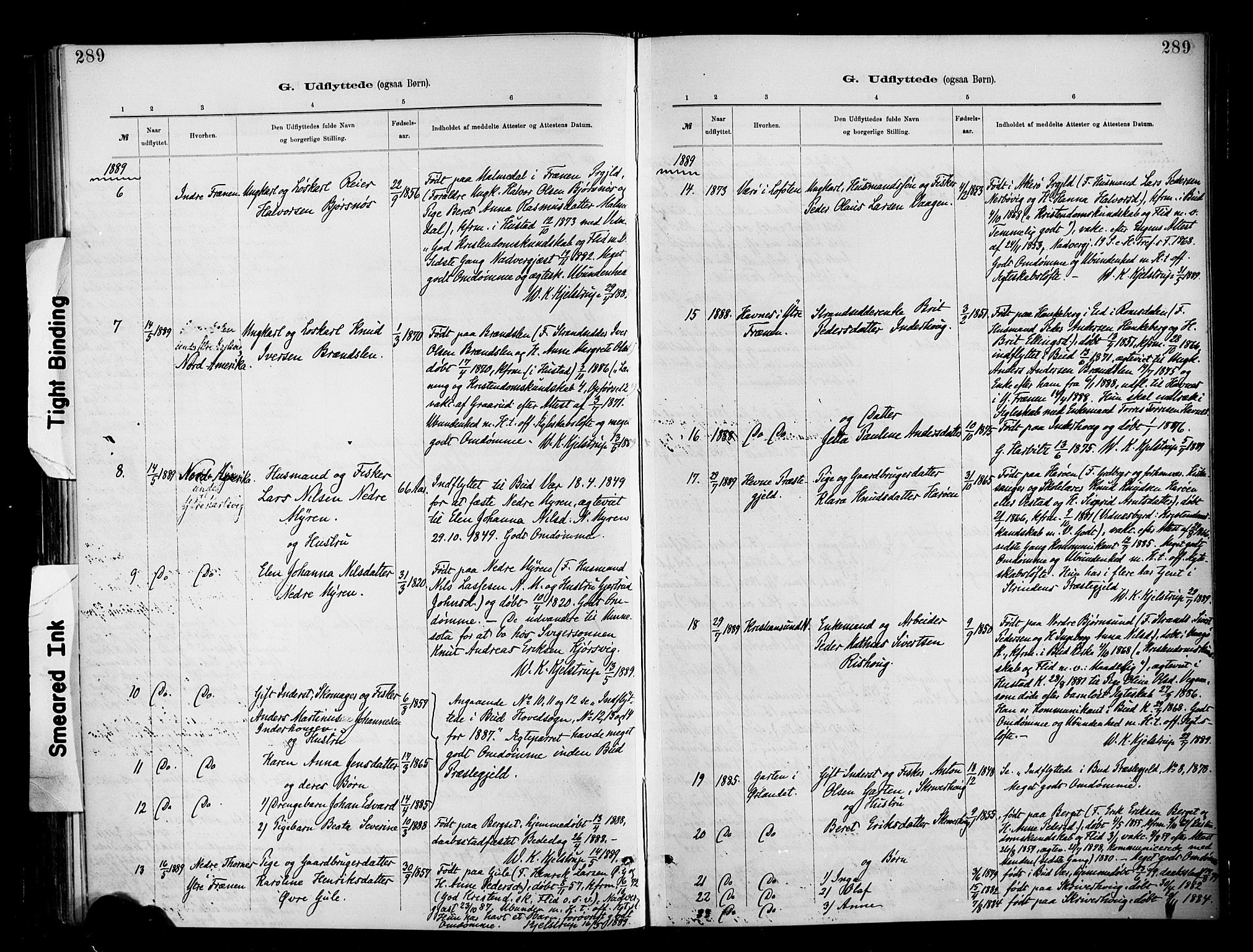 Ministerialprotokoller, klokkerbøker og fødselsregistre - Møre og Romsdal, SAT/A-1454/566/L0769: Parish register (official) no. 566A08, 1881-1903, p. 289