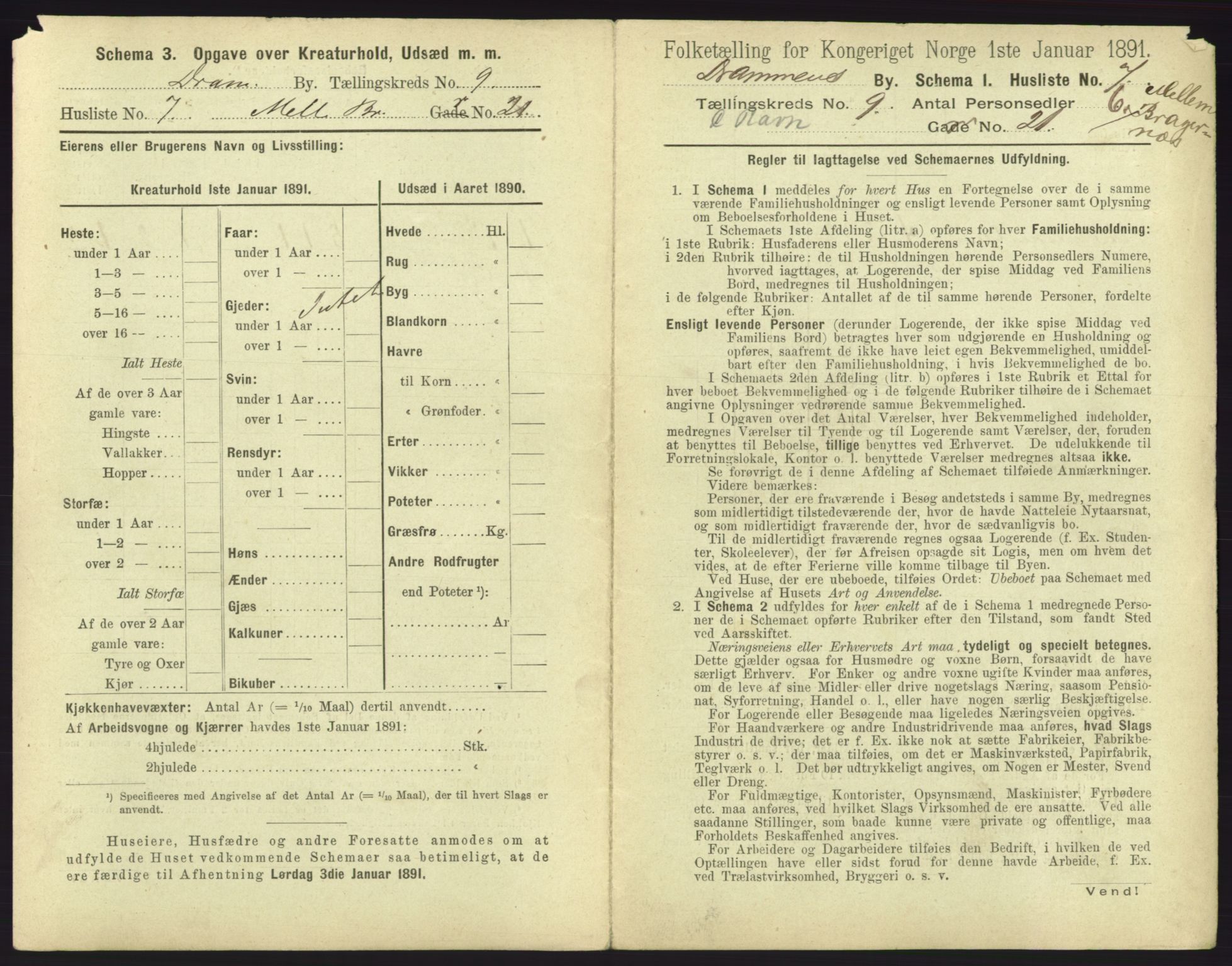 RA, 1891 census for 0602 Drammen, 1891, p. 757