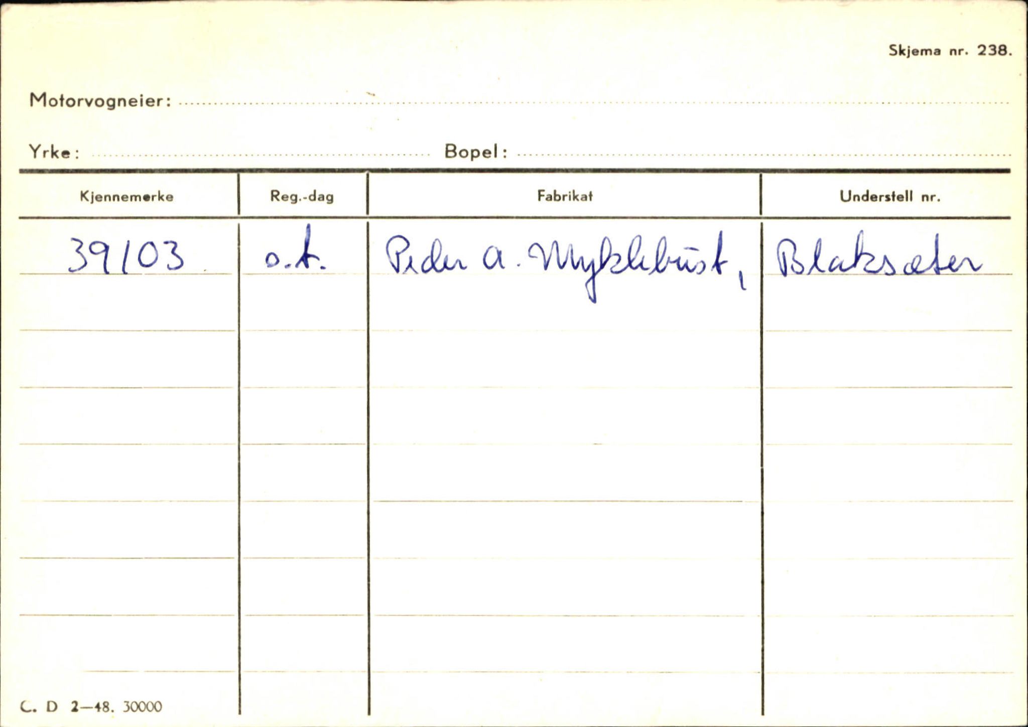 Statens vegvesen, Sogn og Fjordane vegkontor, SAB/A-5301/4/F/L0131: Eigarregister Høyanger P-Å. Stryn S-Å, 1945-1975, p. 1827