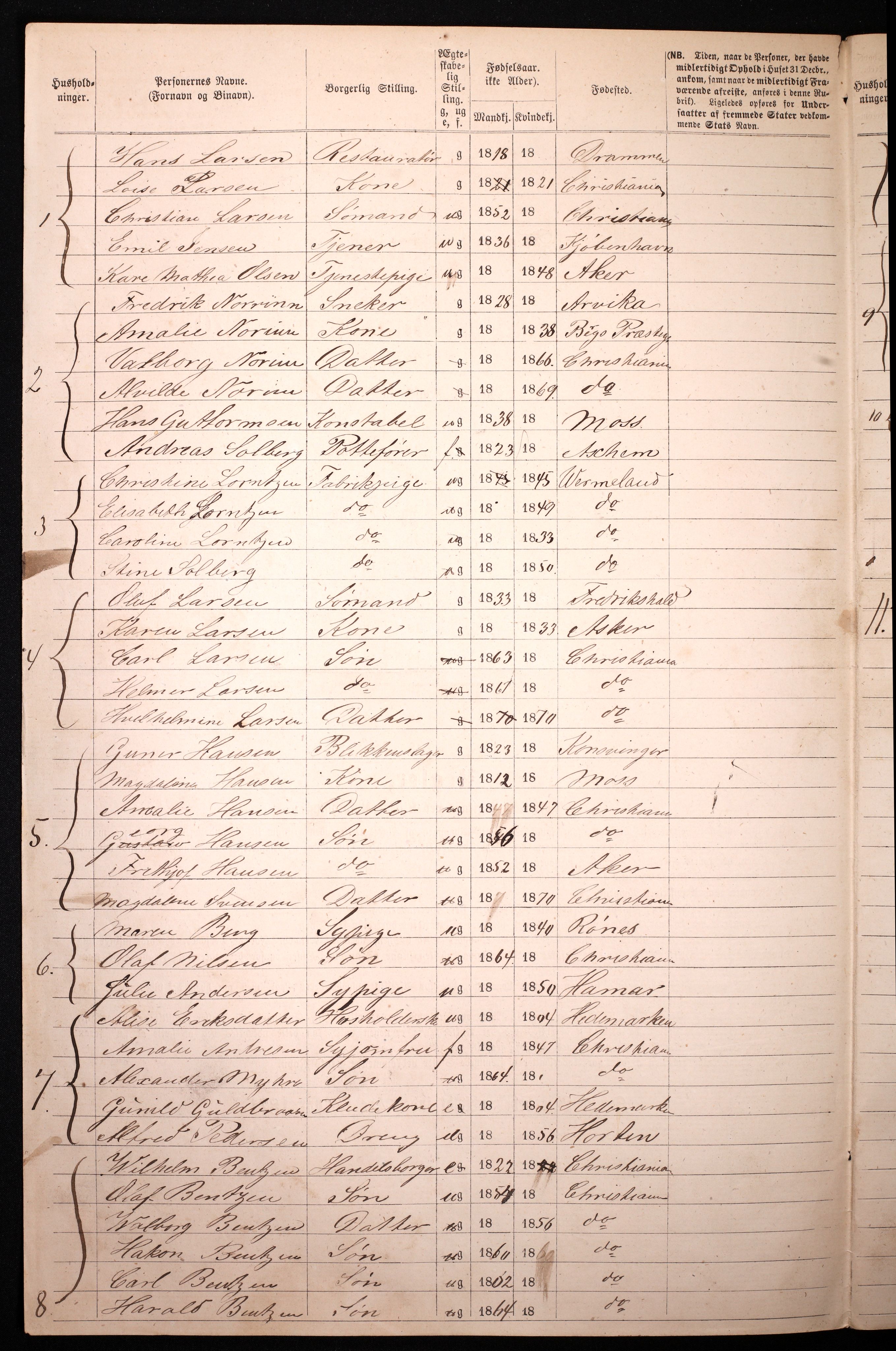 RA, 1870 census for 0301 Kristiania, 1870, p. 2672