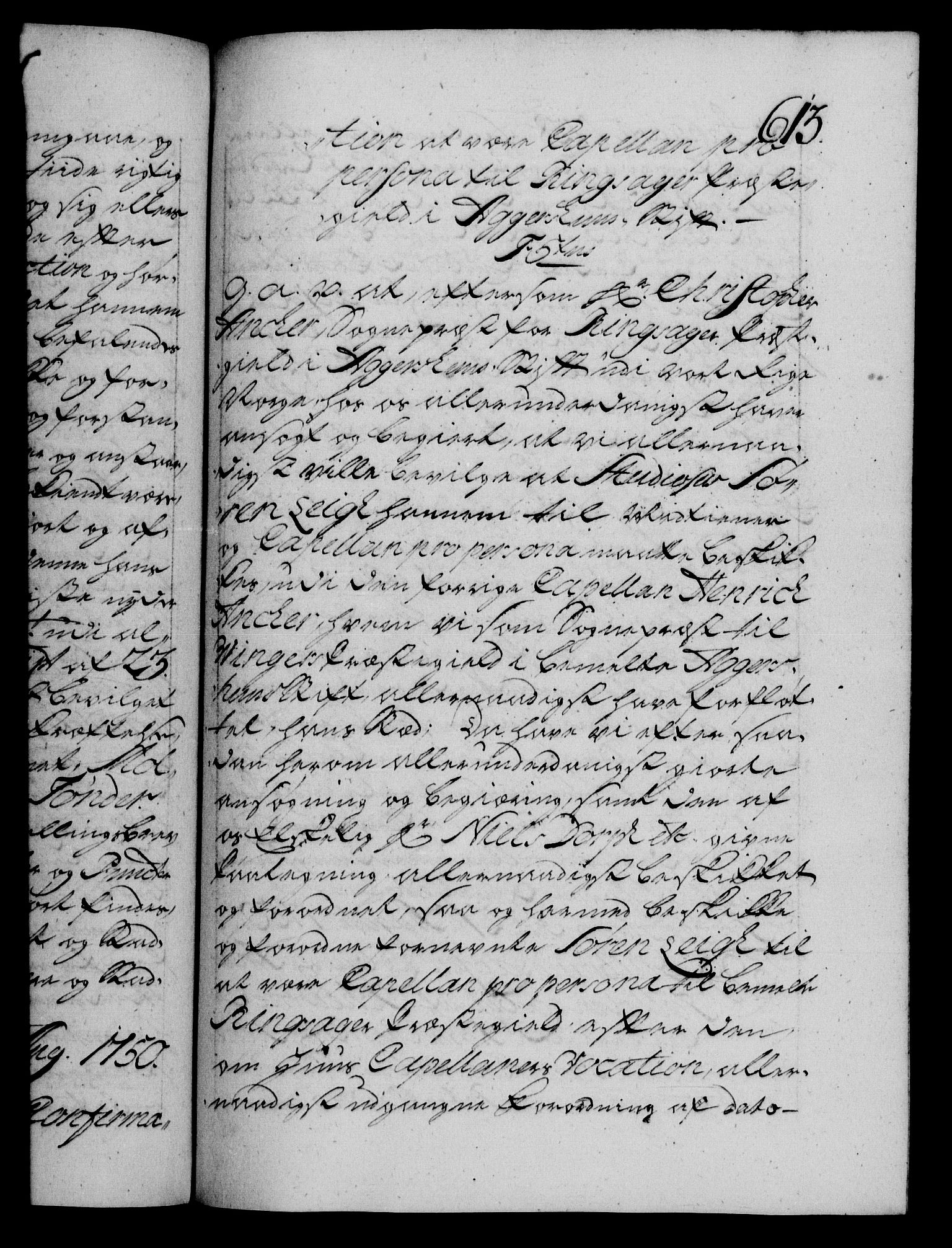 Danske Kanselli 1572-1799, AV/RA-EA-3023/F/Fc/Fca/Fcaa/L0036: Norske registre, 1749-1750, p. 613a