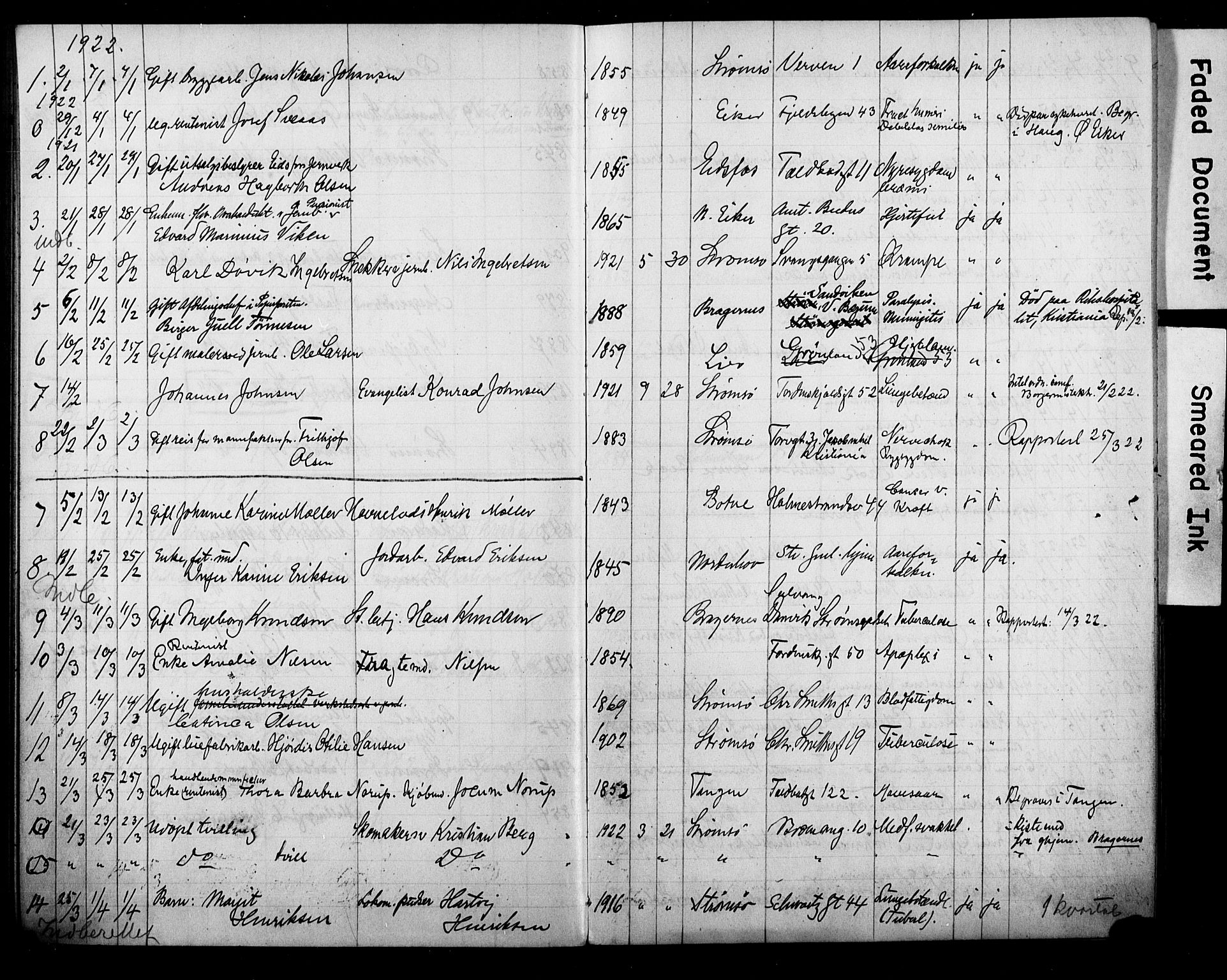 Strømsø kirkebøker, AV/SAKO-A-246/Y/Ya/L0008: Parish register draft no. I 8, 1916-1931