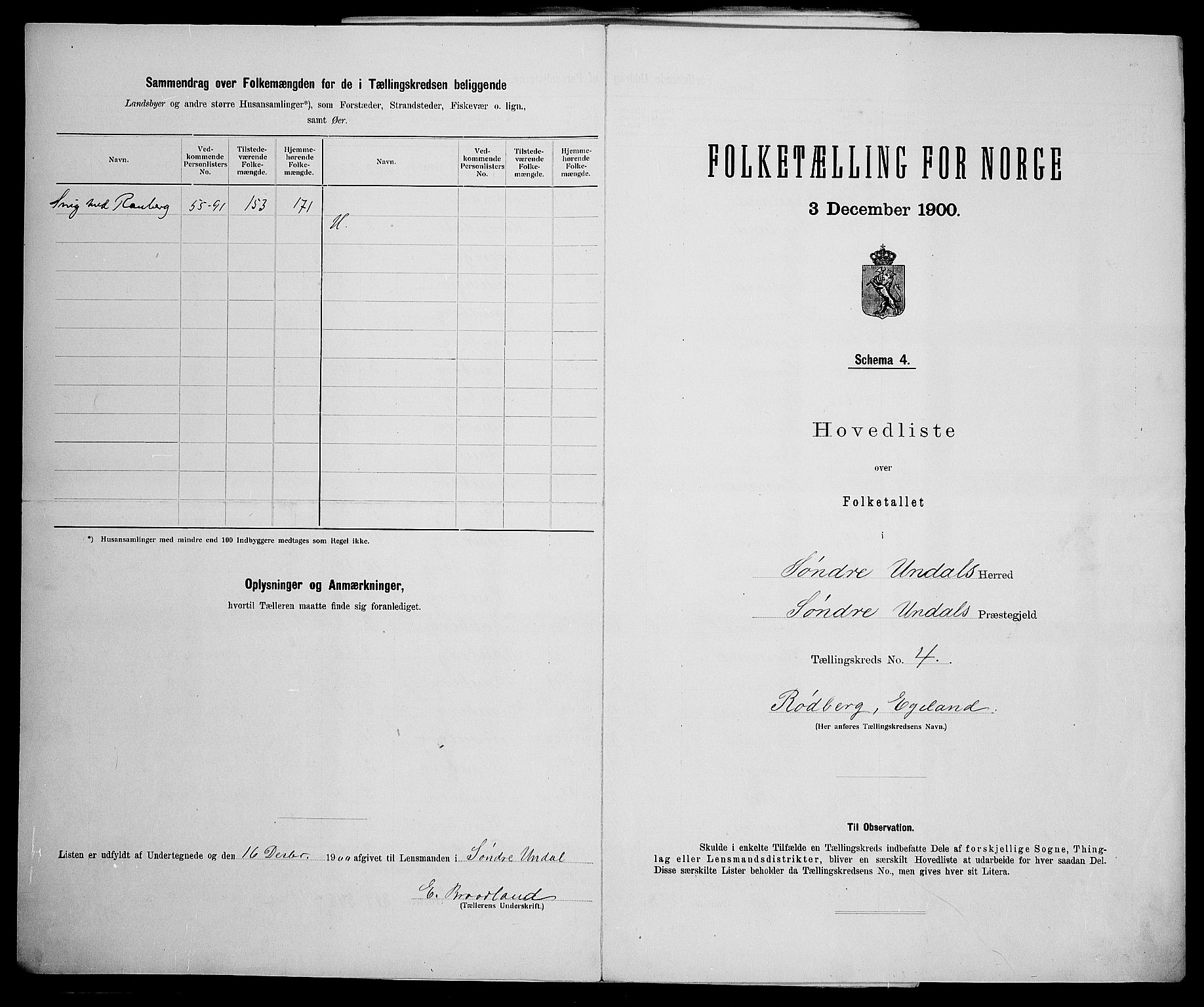 SAK, 1900 census for Sør-Audnedal, 1900, p. 22