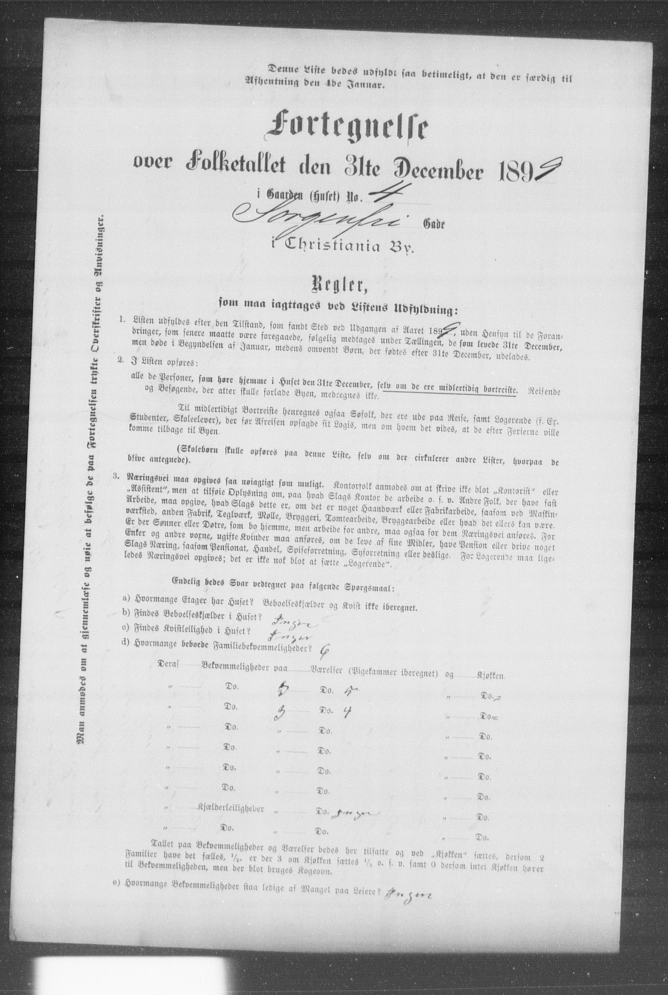OBA, Municipal Census 1899 for Kristiania, 1899, p. 12960