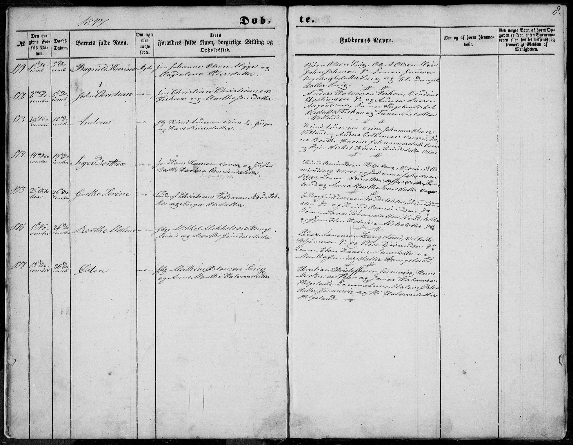 Avaldsnes sokneprestkontor, SAST/A -101851/H/Ha/Haa/L0008: Parish register (official) no. A 8, 1847-1857, p. 8
